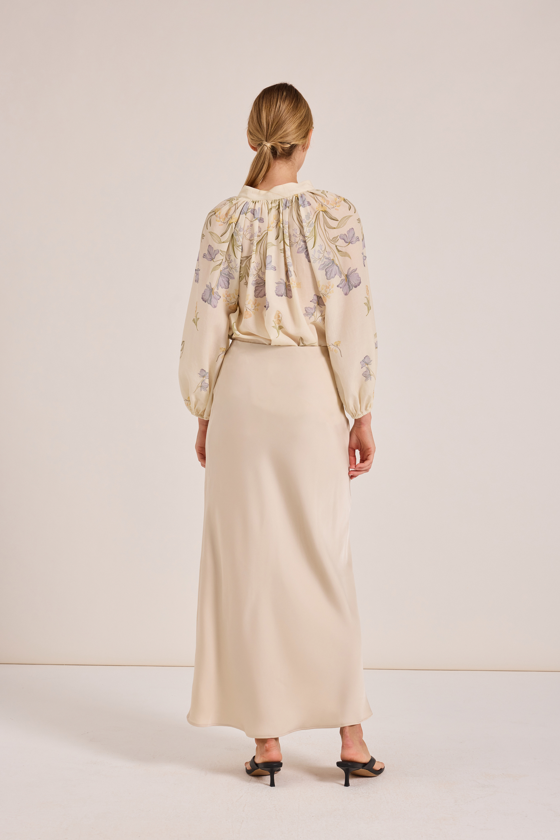Satin-Finish Slip Skirt
