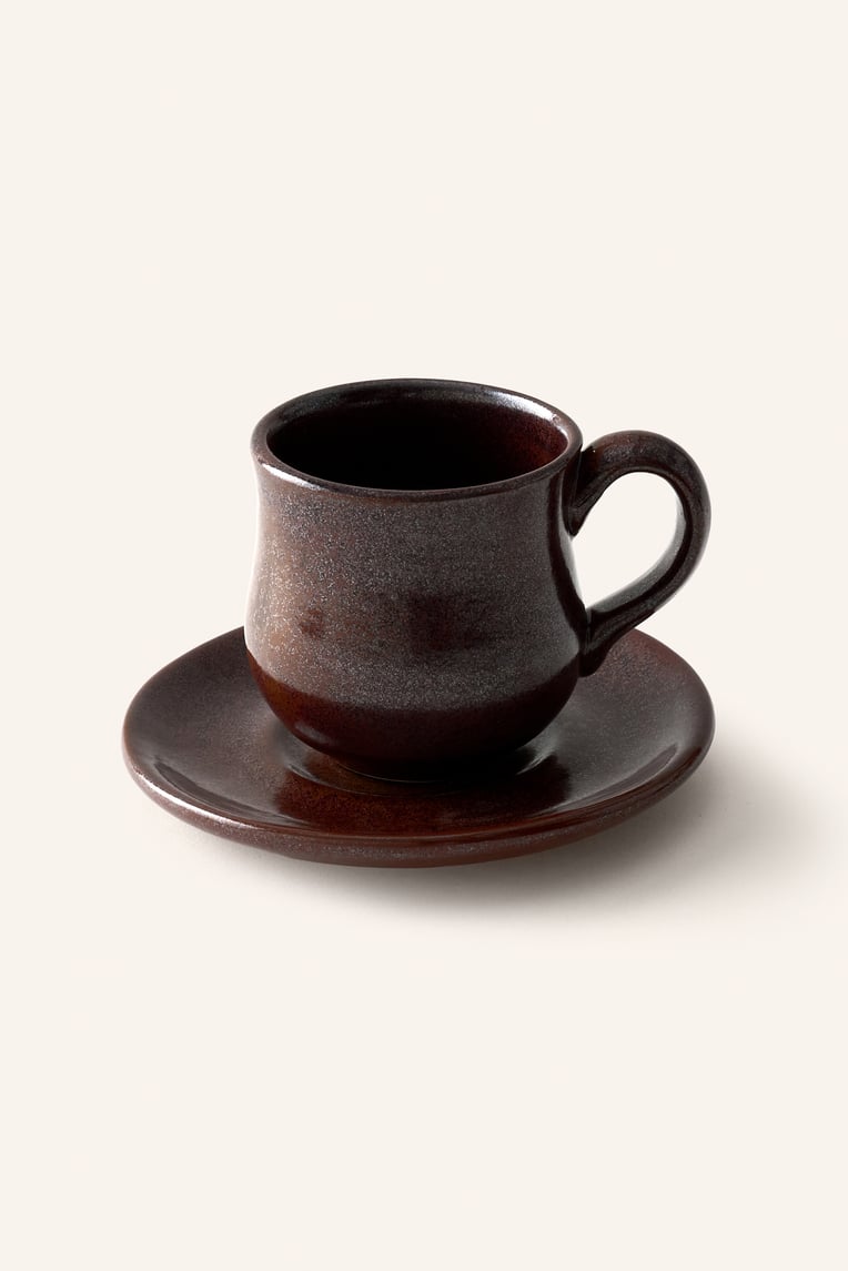 Stoneware Cup & Saucer Set