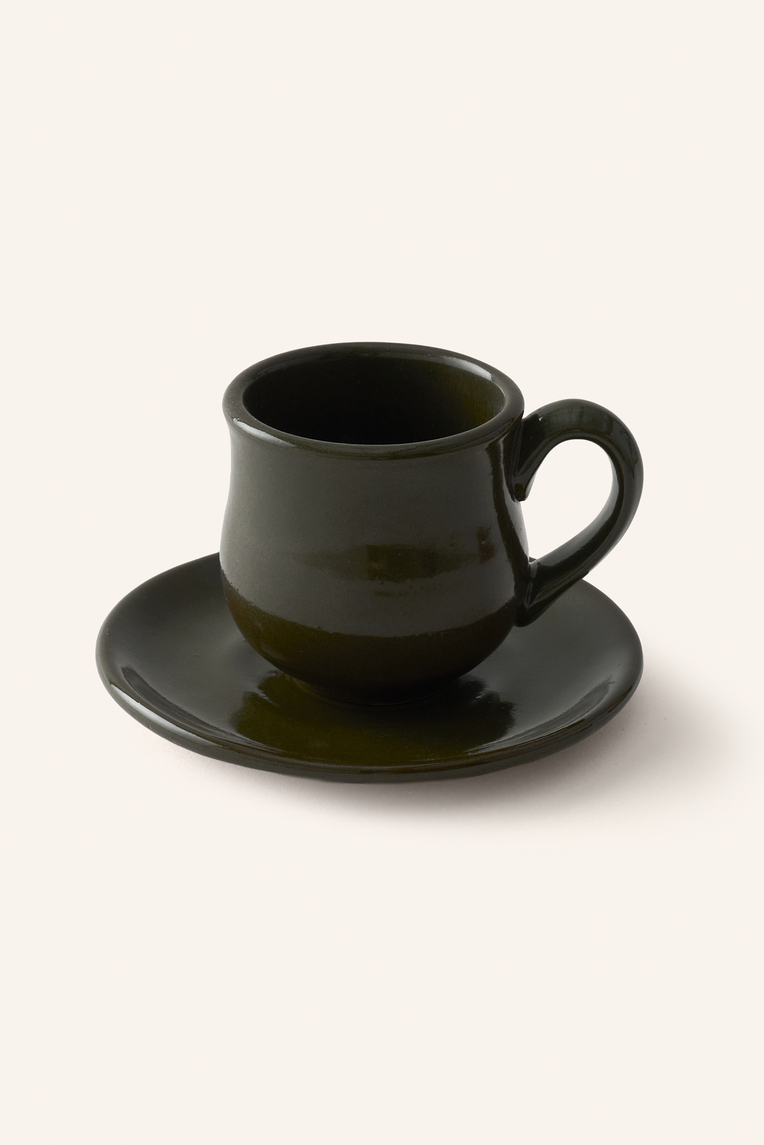 Stoneware Cup & Saucer Set