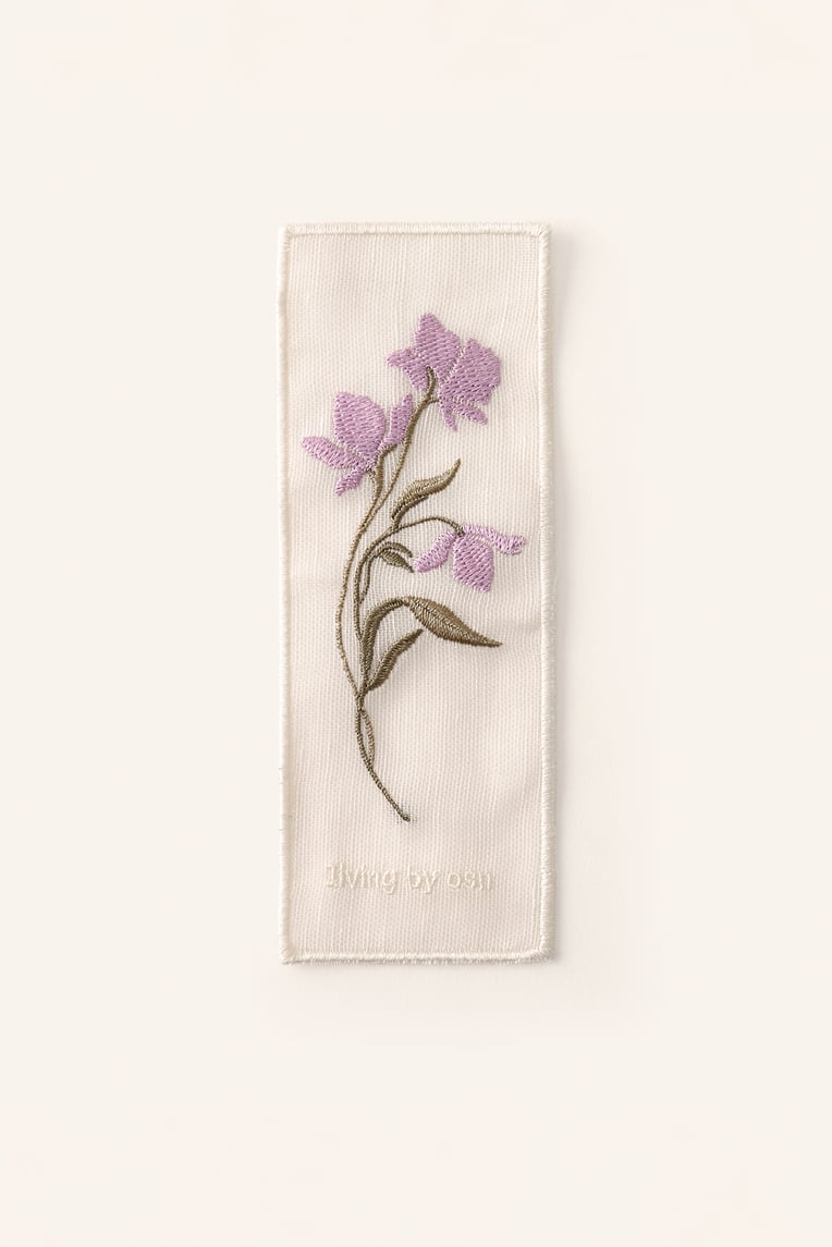Embroidered Fabric Bookmark
