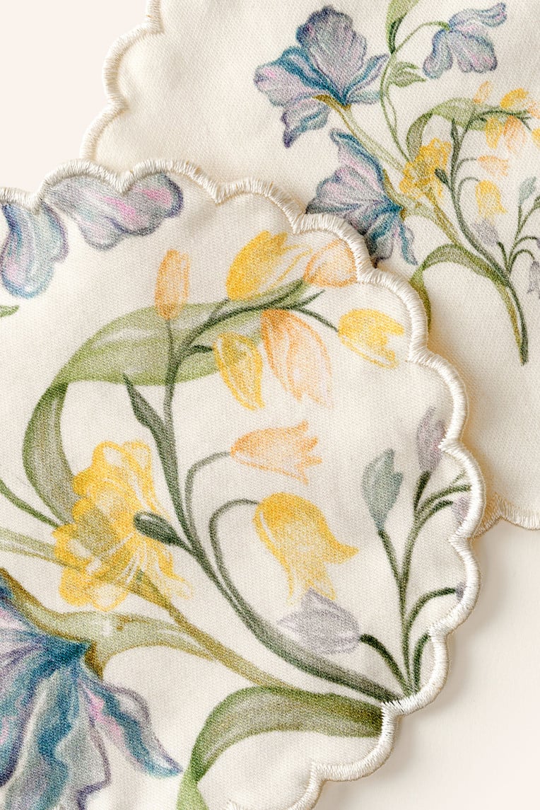 Keepsake Scalloped-Edge Coaster Set