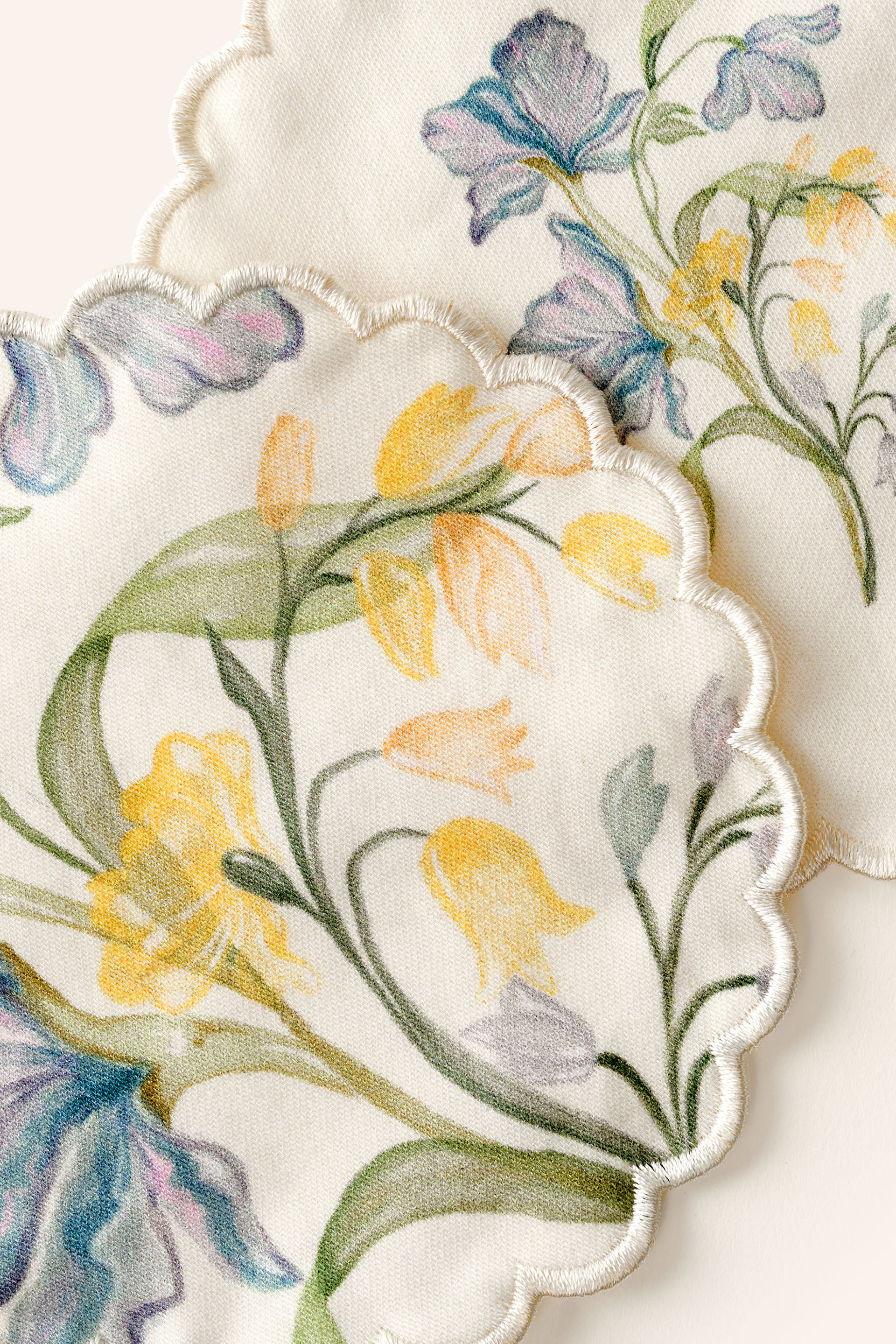 Keepsake Scalloped-Edge Coaster Set