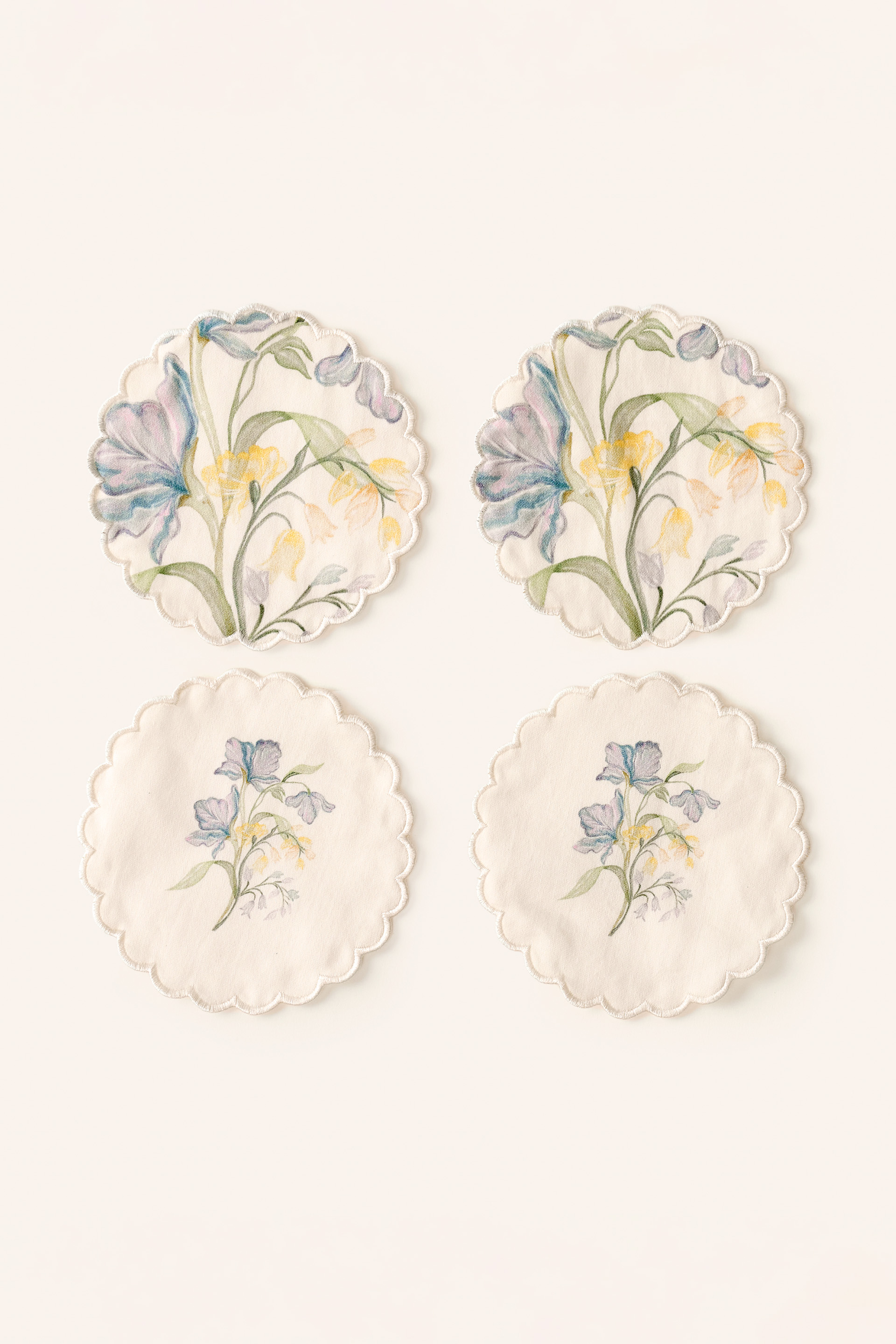 Keepsake Scalloped-Edge Coaster Set