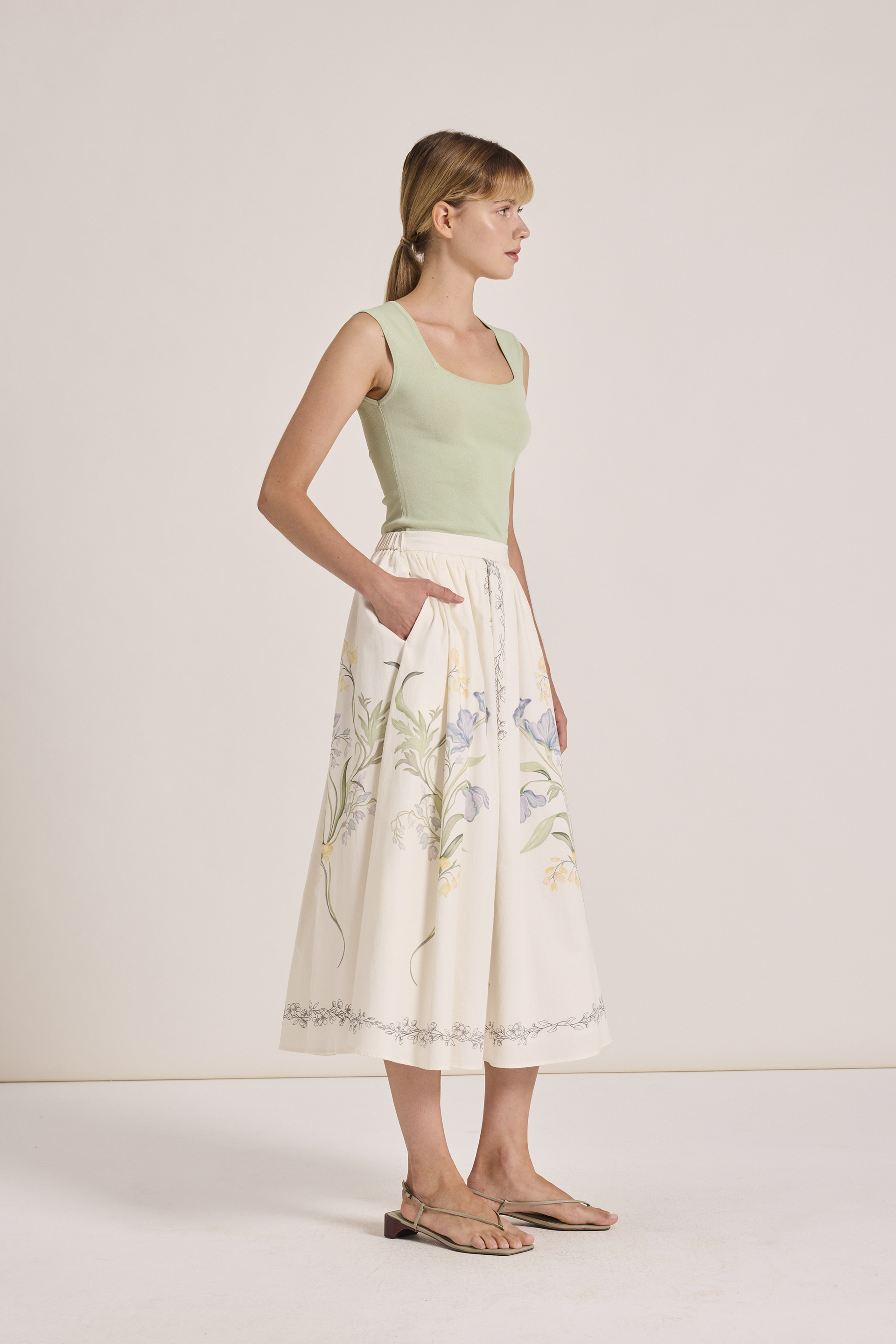 Keepsake Cotton Midi Skirt