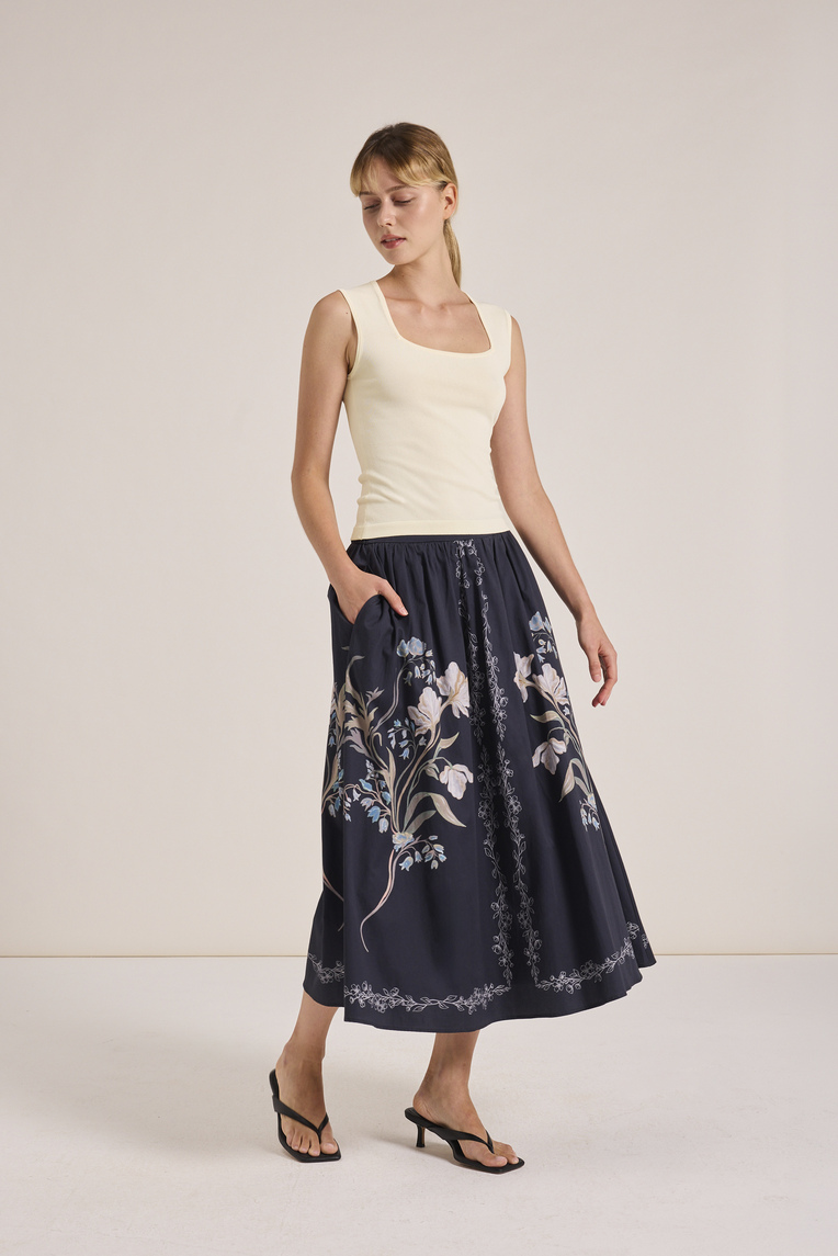 Keepsake Cotton Midi Skirt