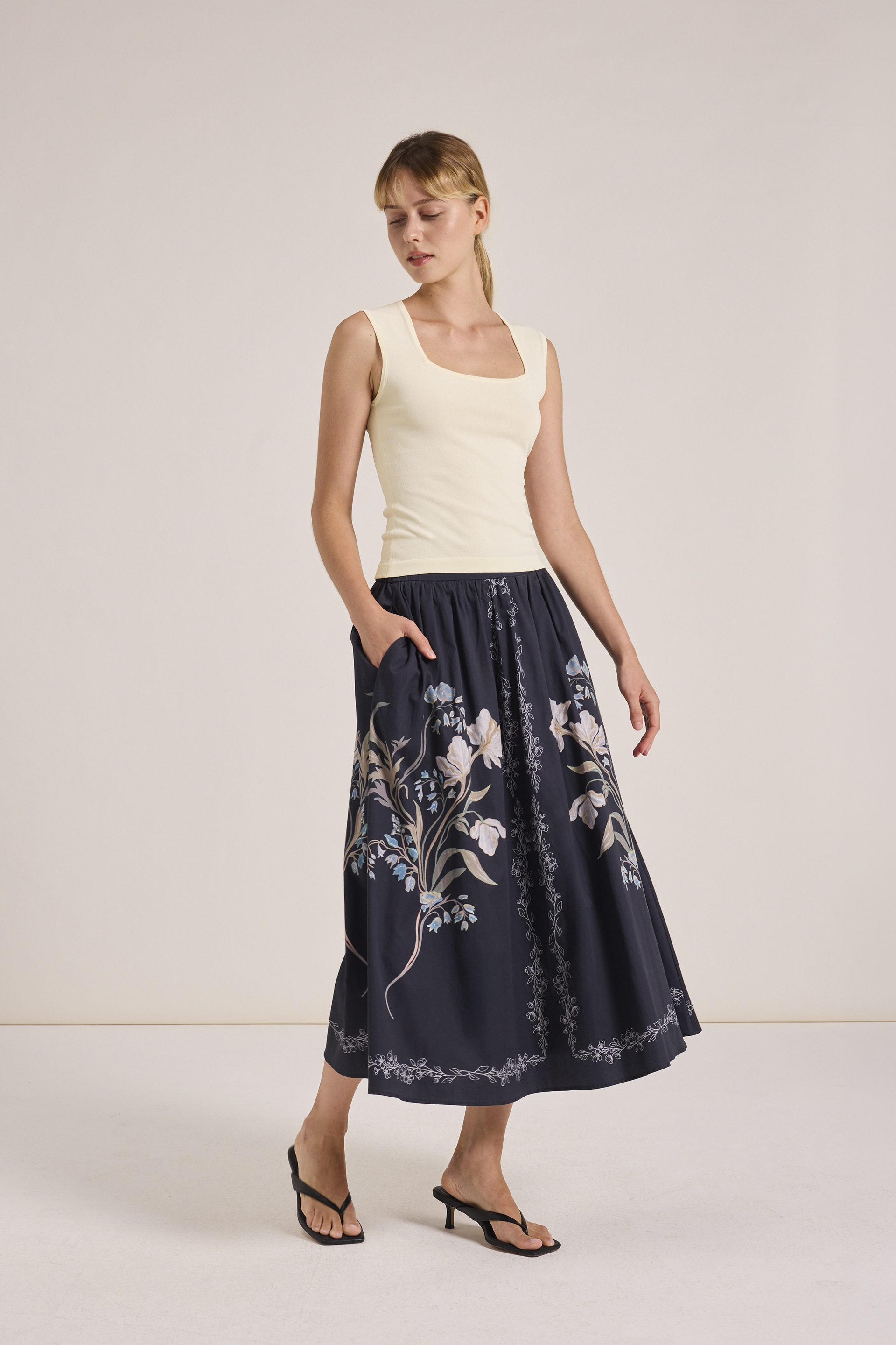 Keepsake Cotton Midi Skirt