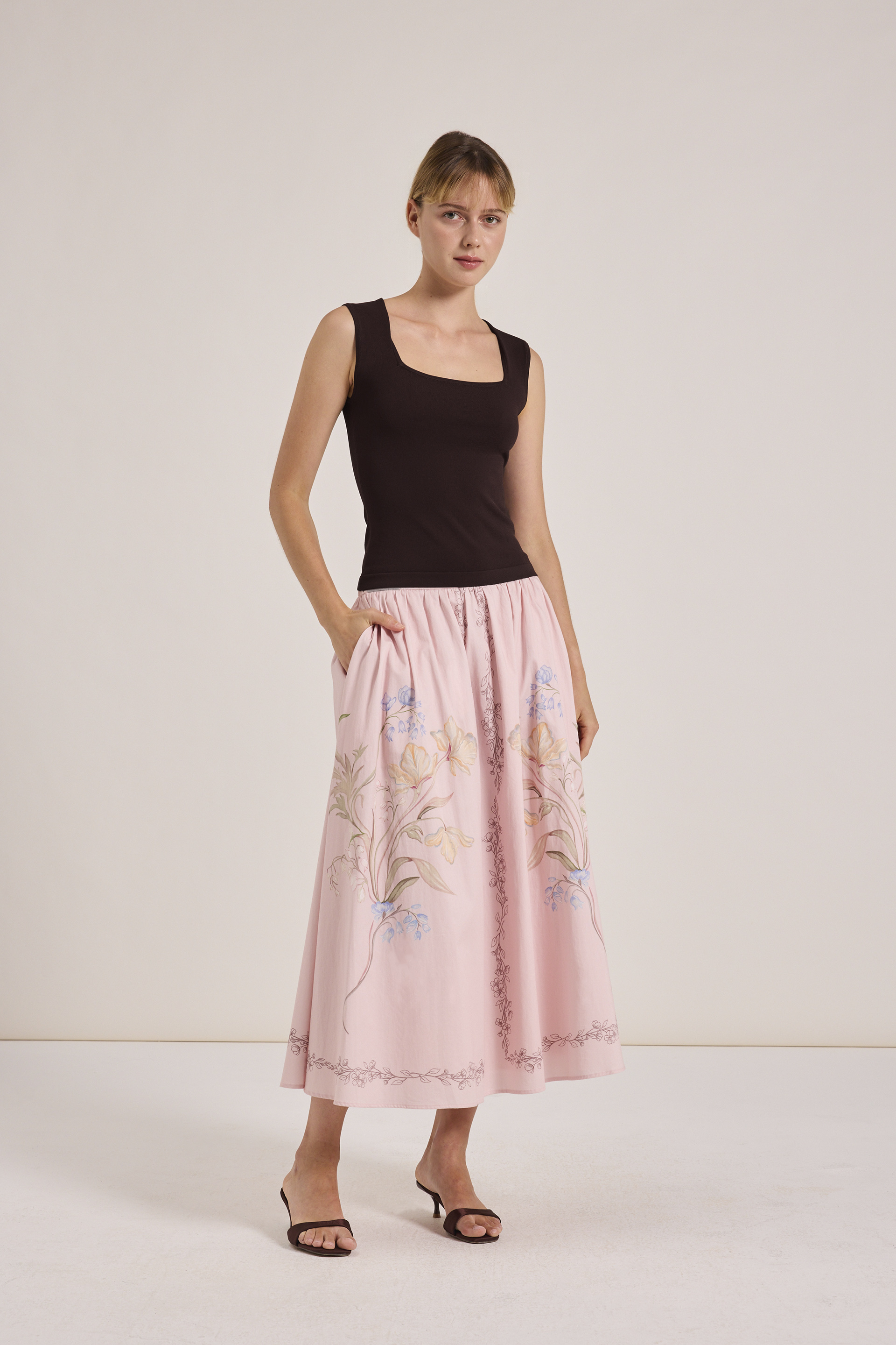 Keepsake Cotton Midi Skirt