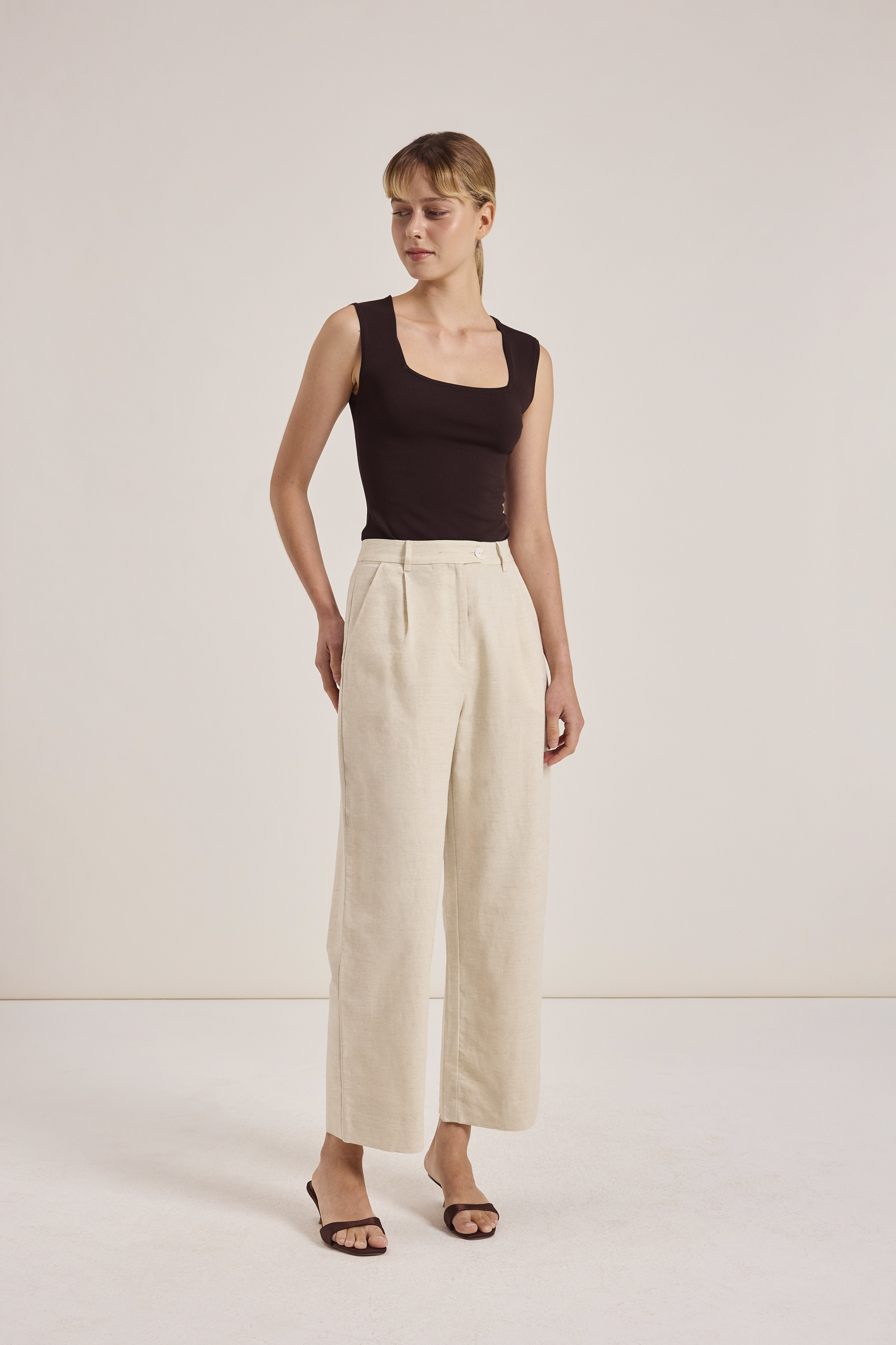 Linen Full-Length Pants