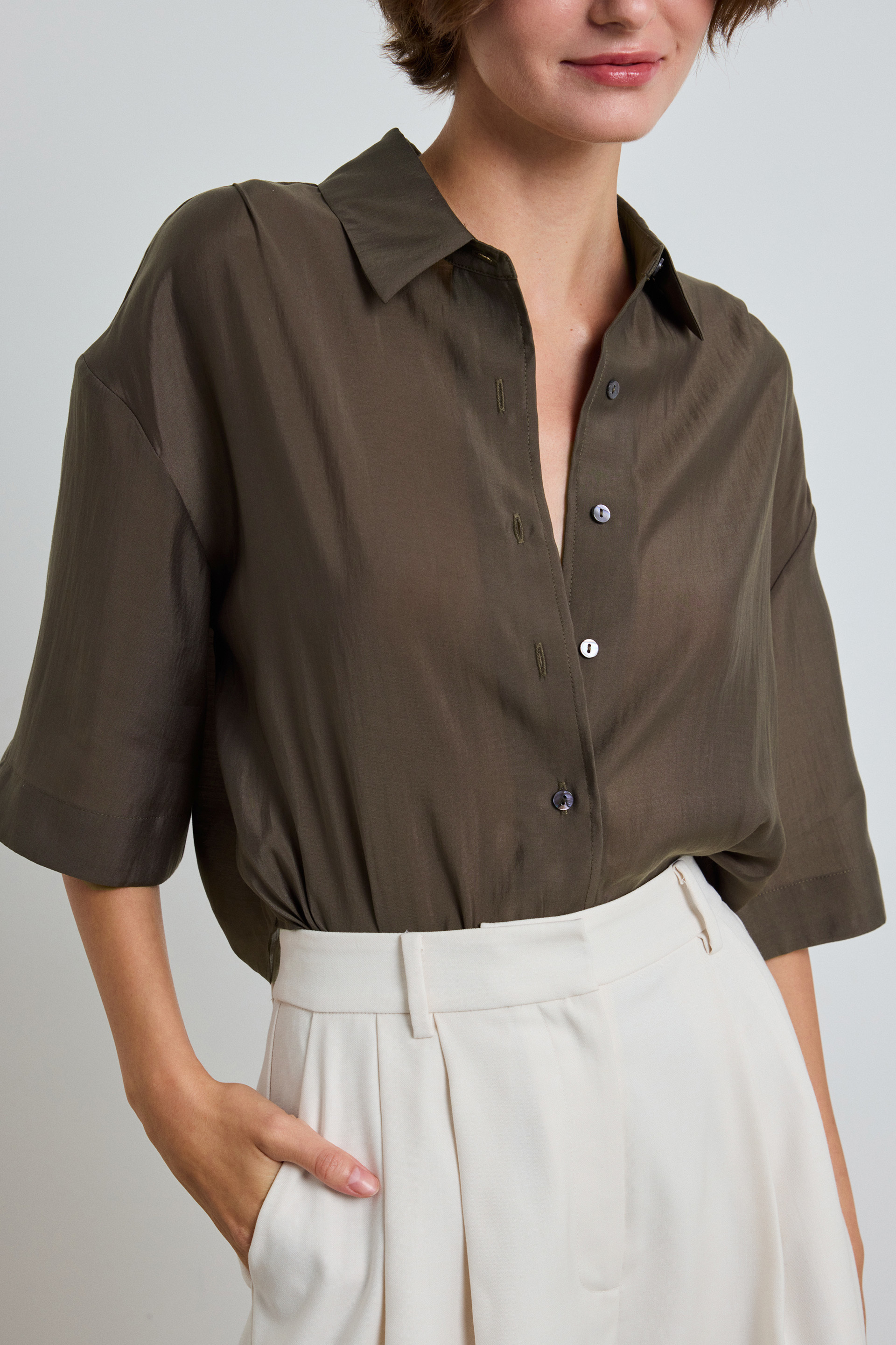 Boxy Short-Sleeved Shirt