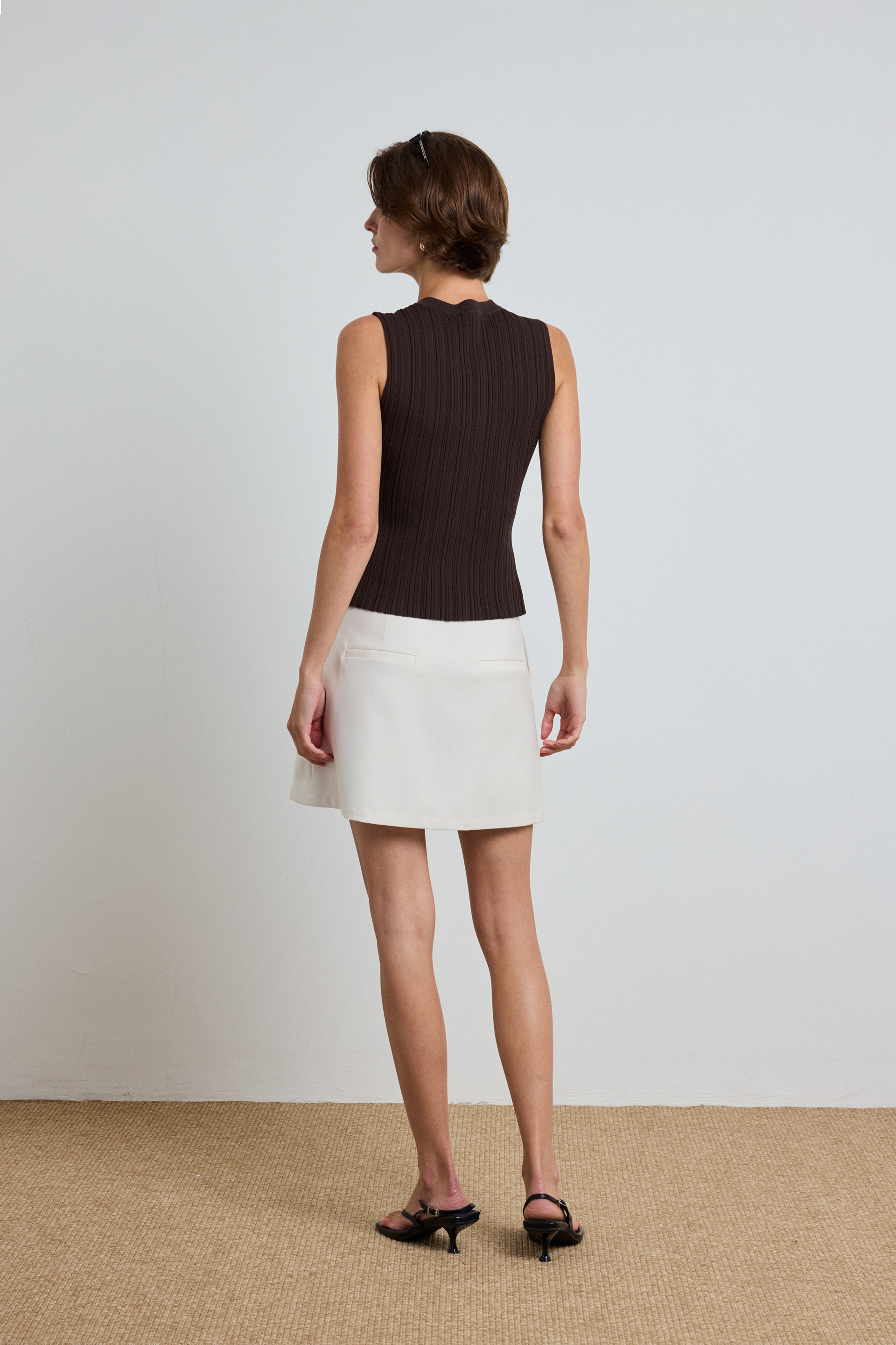 Fitted Ribbed Knit Top
