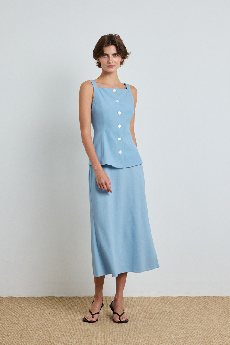 Tailored Chambray Vest