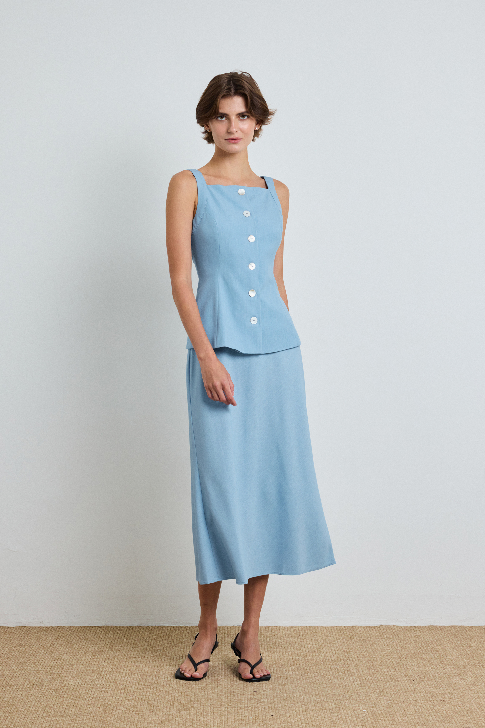 Tailored Chambray Vest