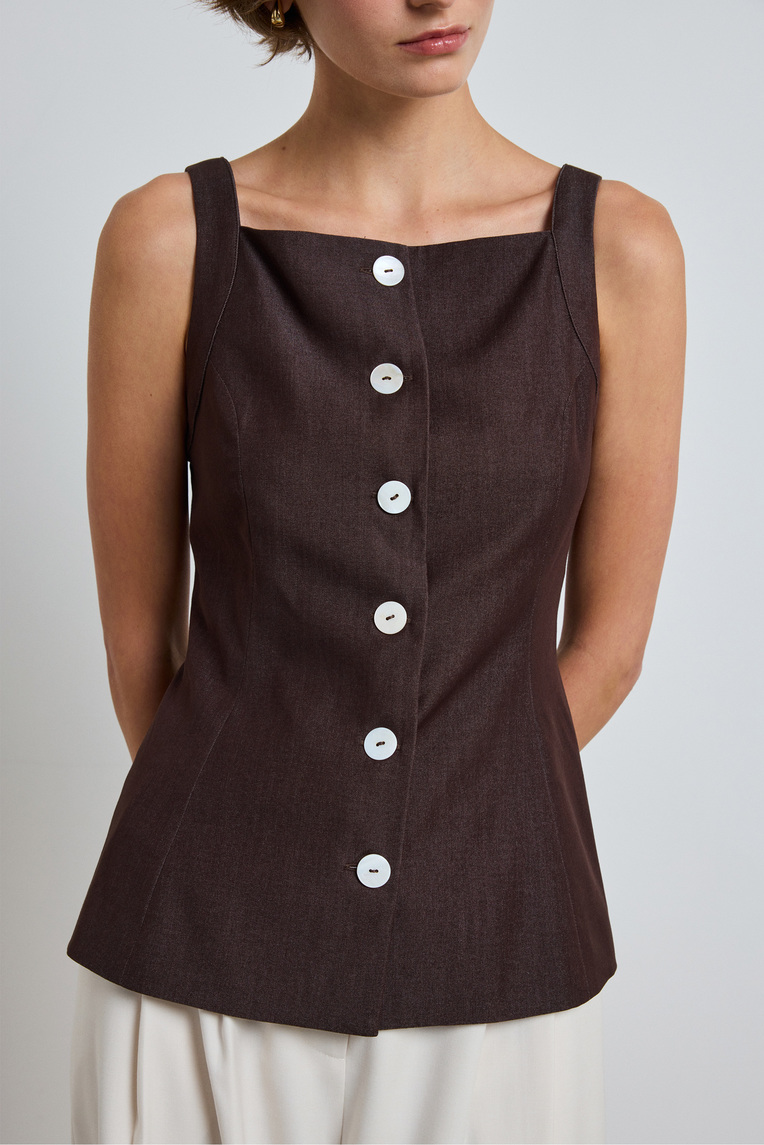 Tailored Chambray Vest