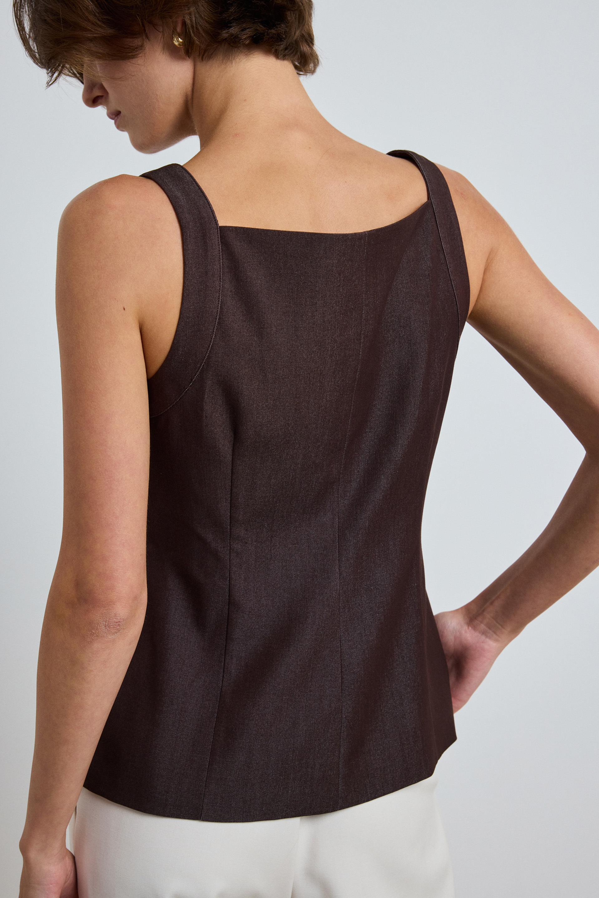 Tailored Chambray Vest