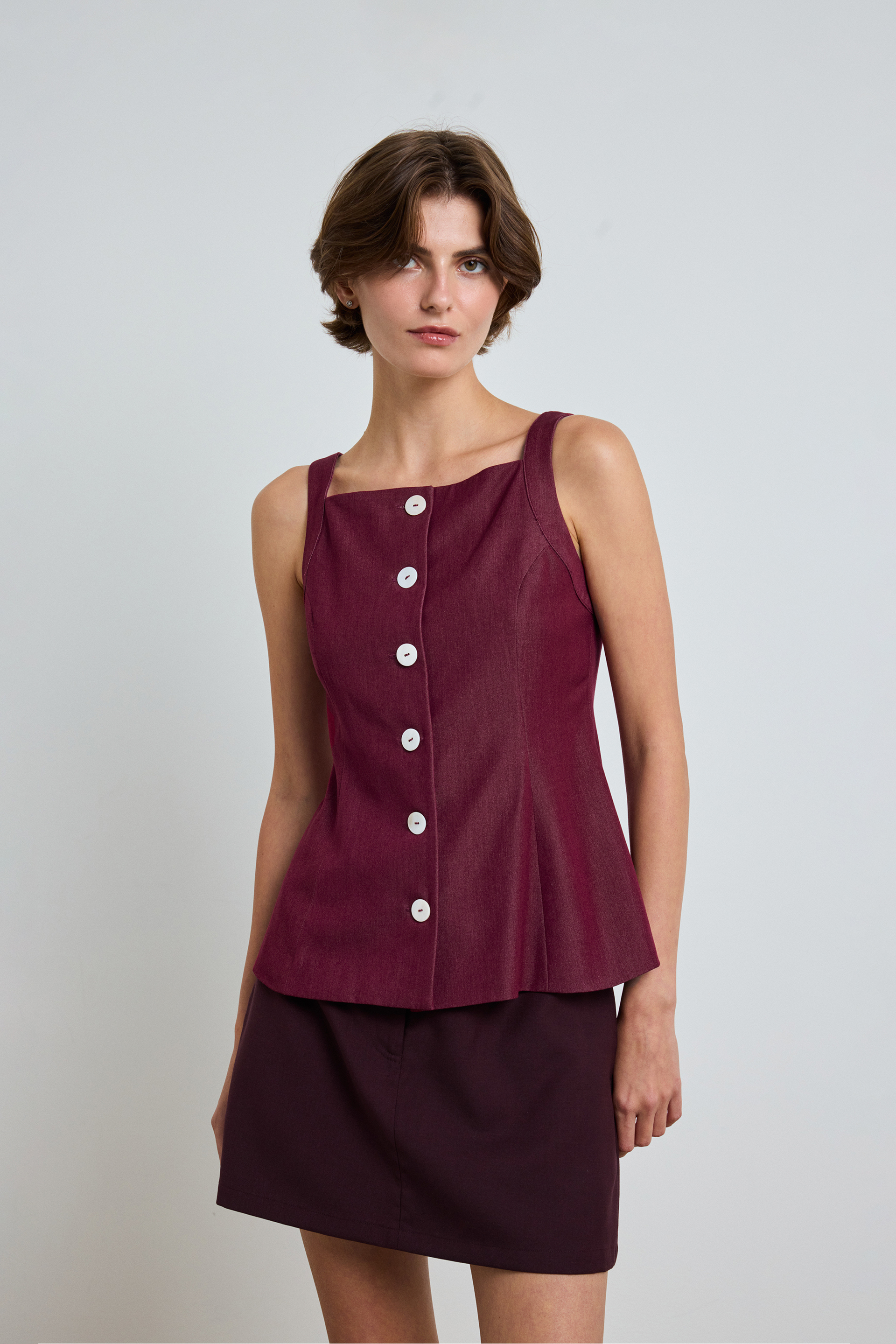 Tailored Chambray Vest