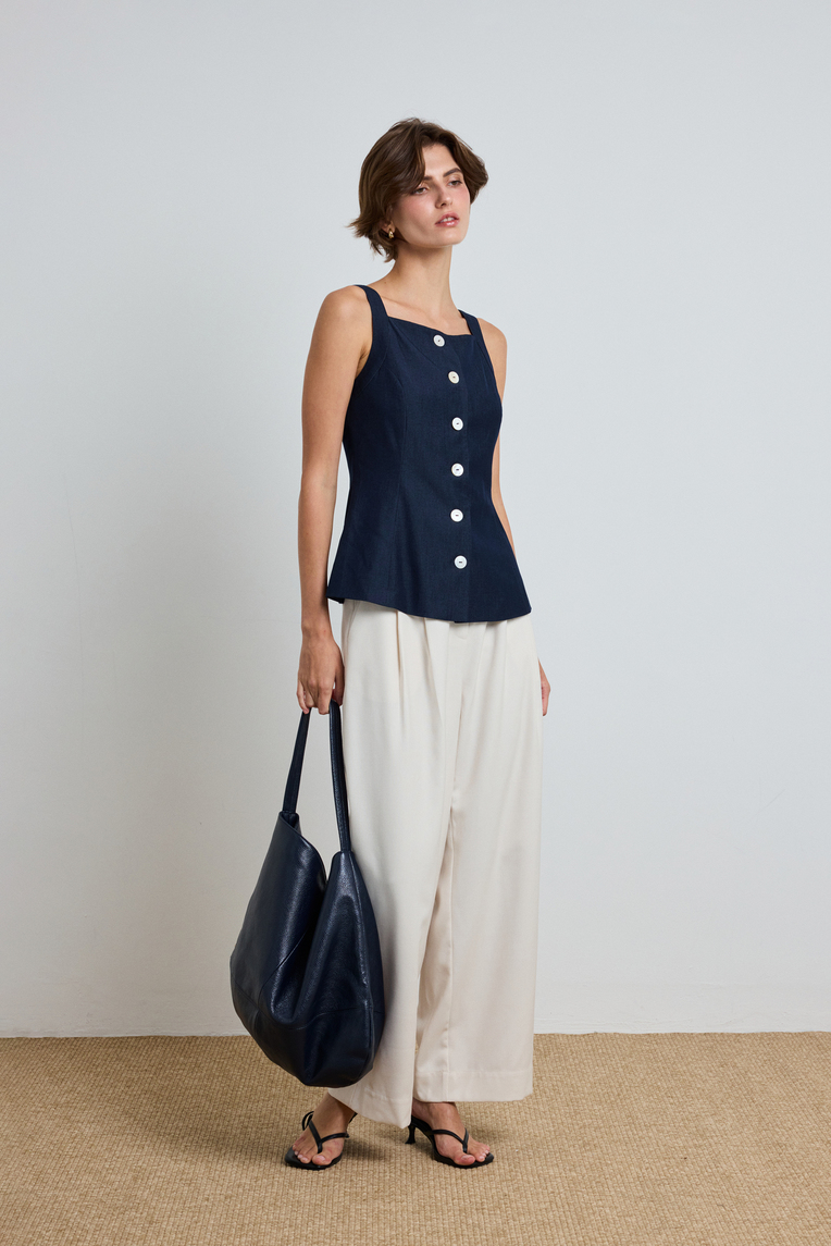 Tailored Chambray Vest