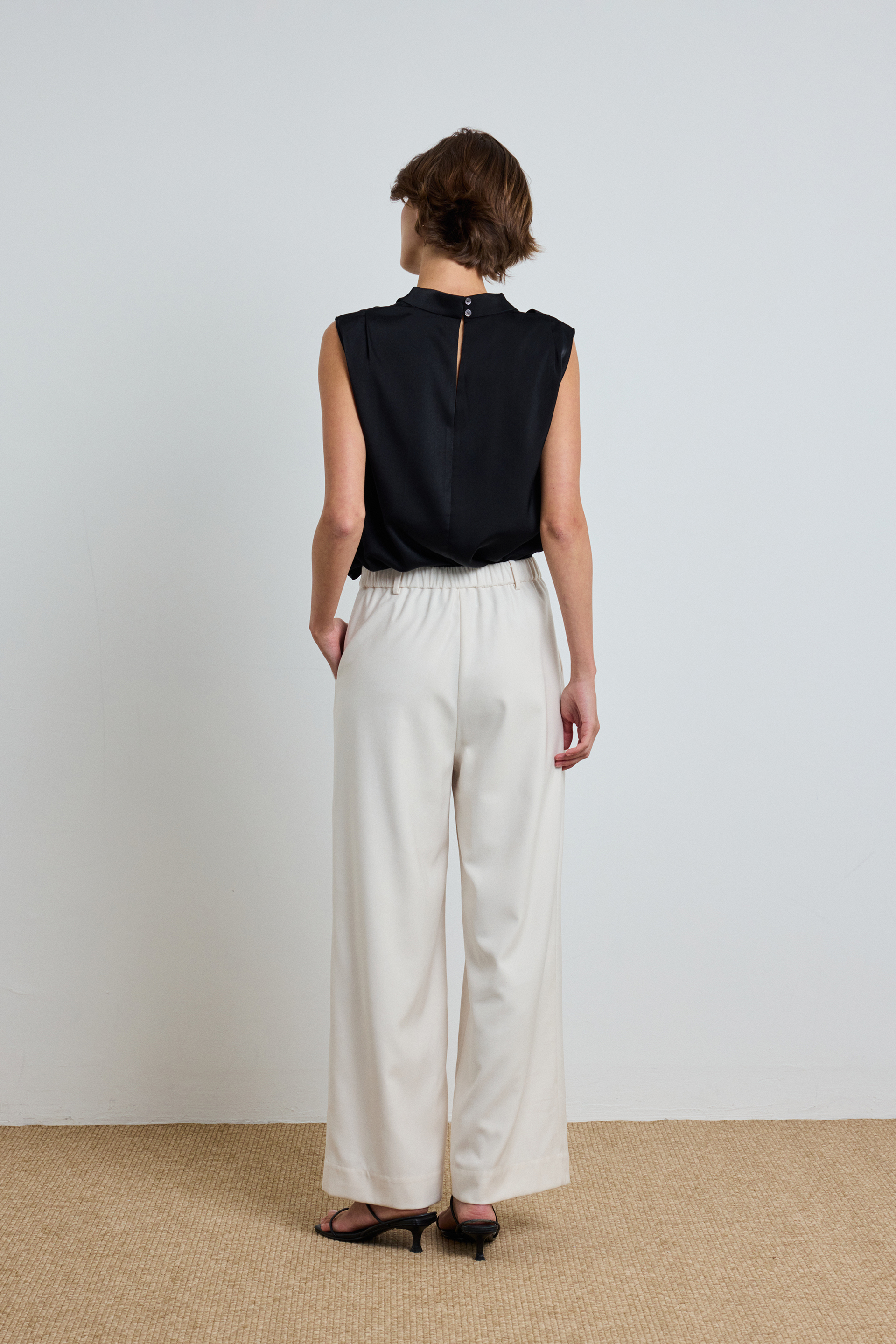 Draped Cowl-Neck Top