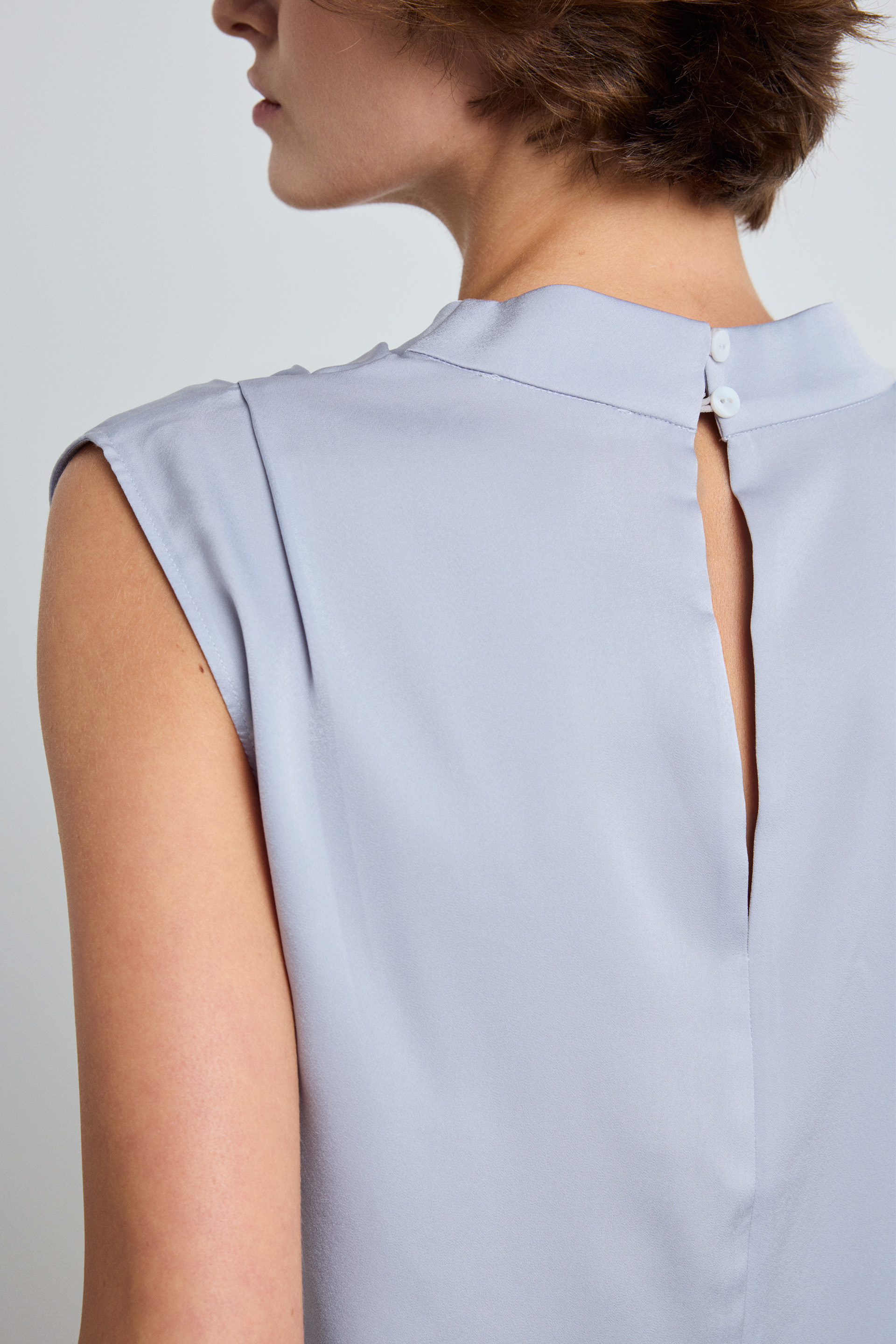 Draped Cowl-Neck Top