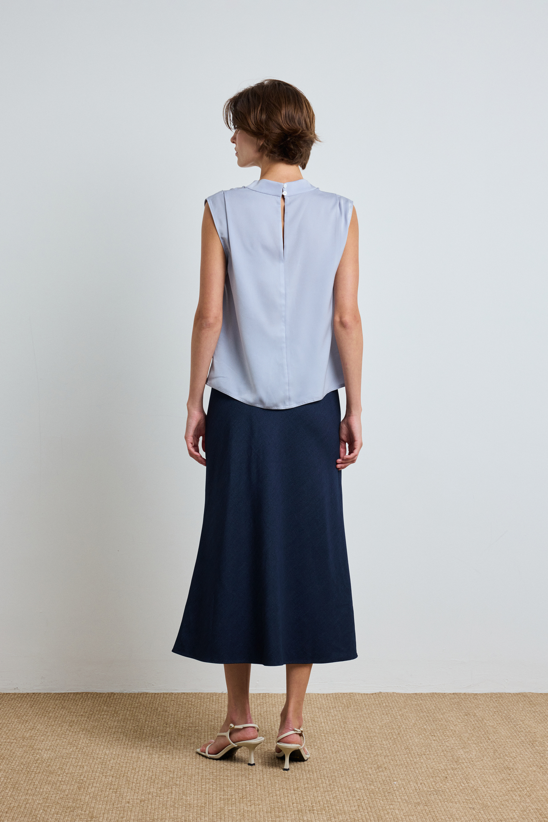Draped Cowl-Neck Top