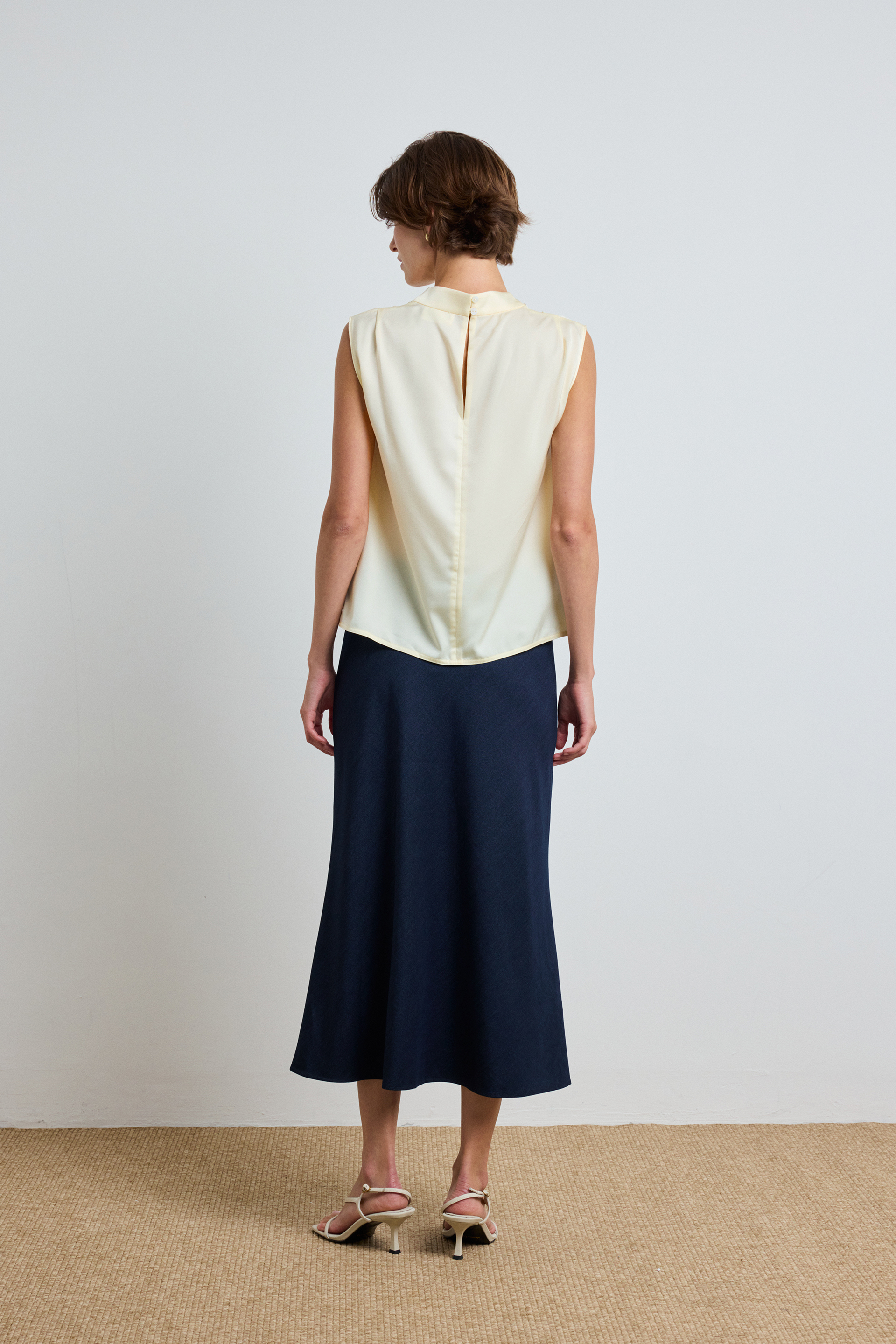 Draped Cowl-Neck Top
