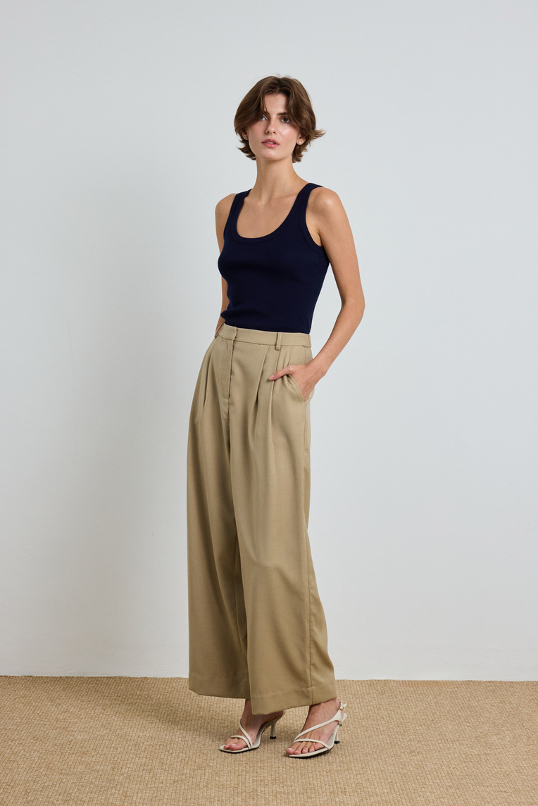 Double-Pleat Suit Trousers