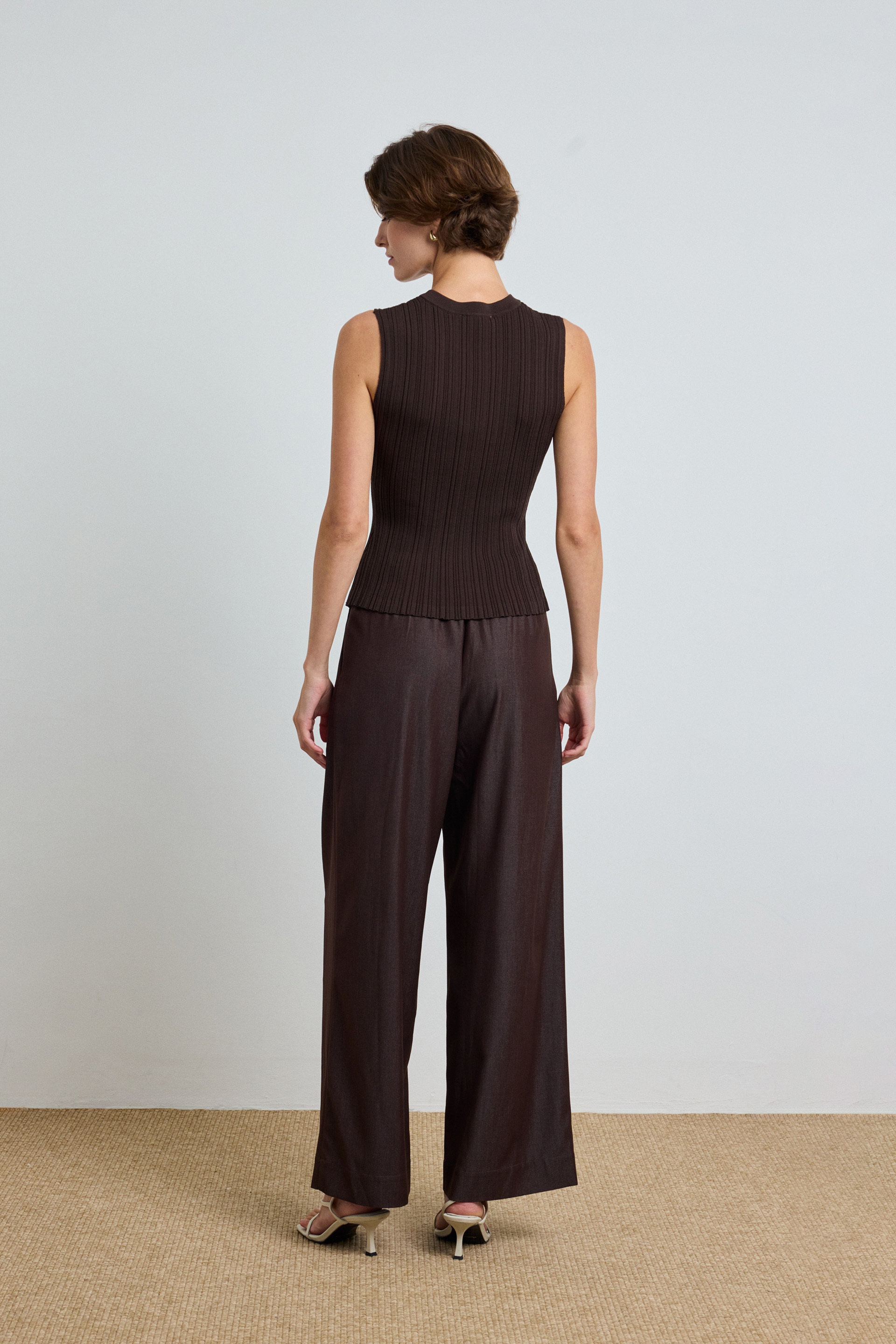 Chambray Full-Length Trousers