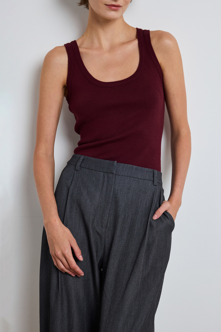 Chambray Full-Length Trousers