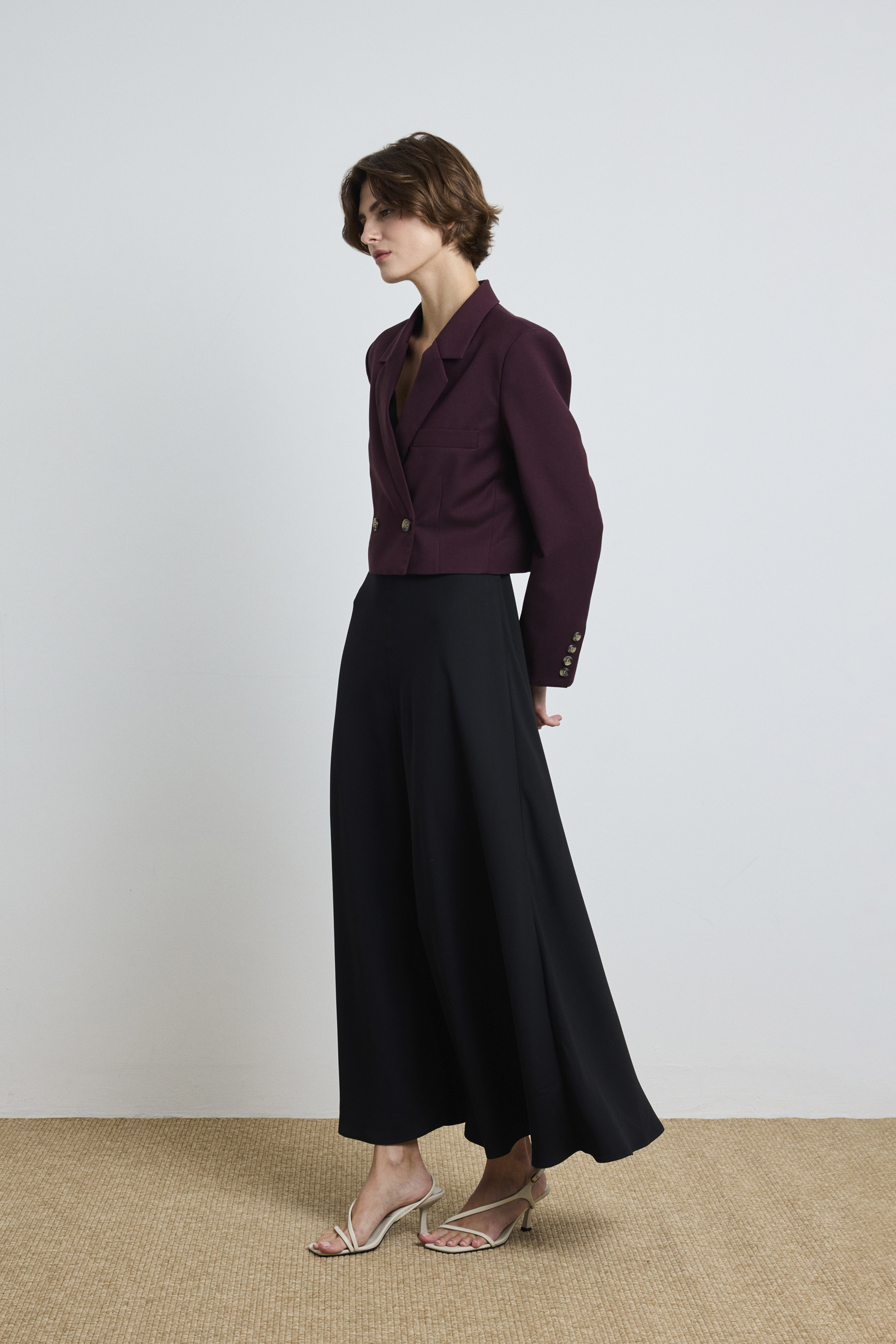 Cropped Double-Breasted Blazer