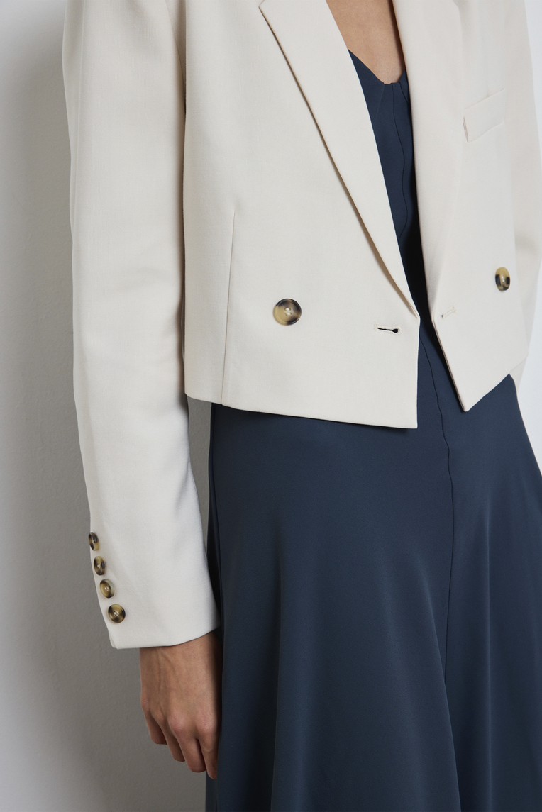 Cropped Double-Breasted Blazer
