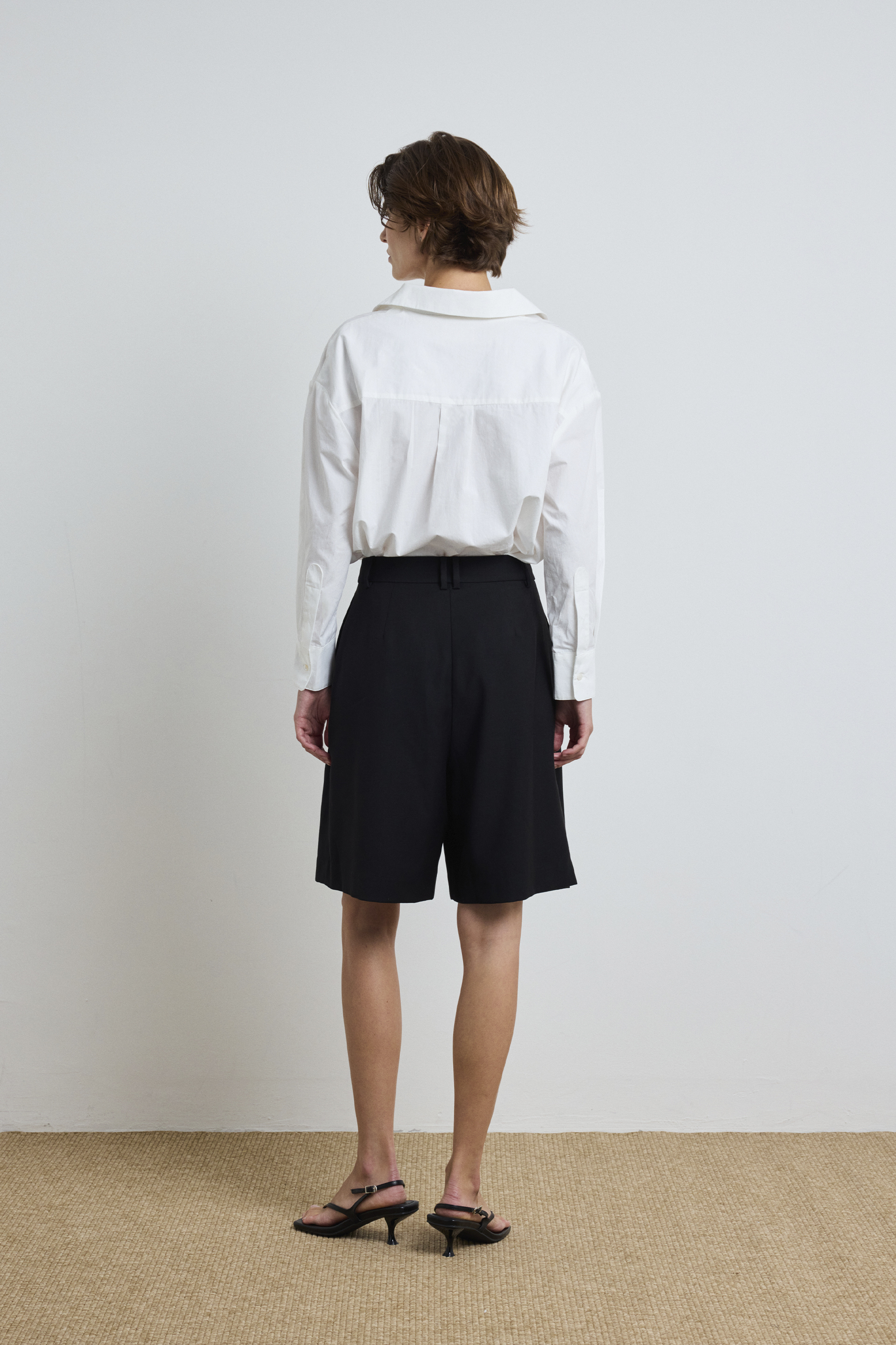 Pleated Bermuda Shorts