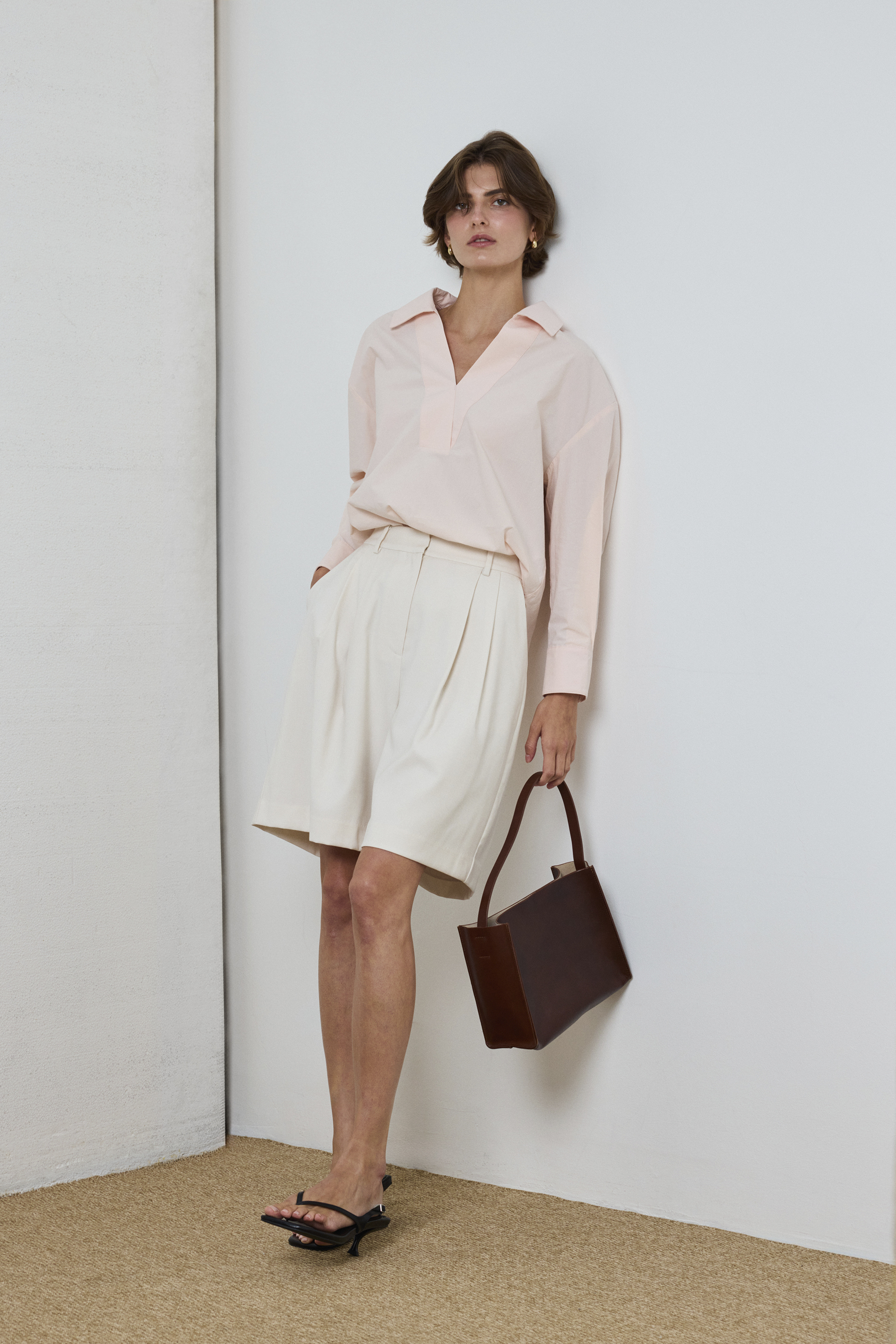Pleated Bermuda Shorts