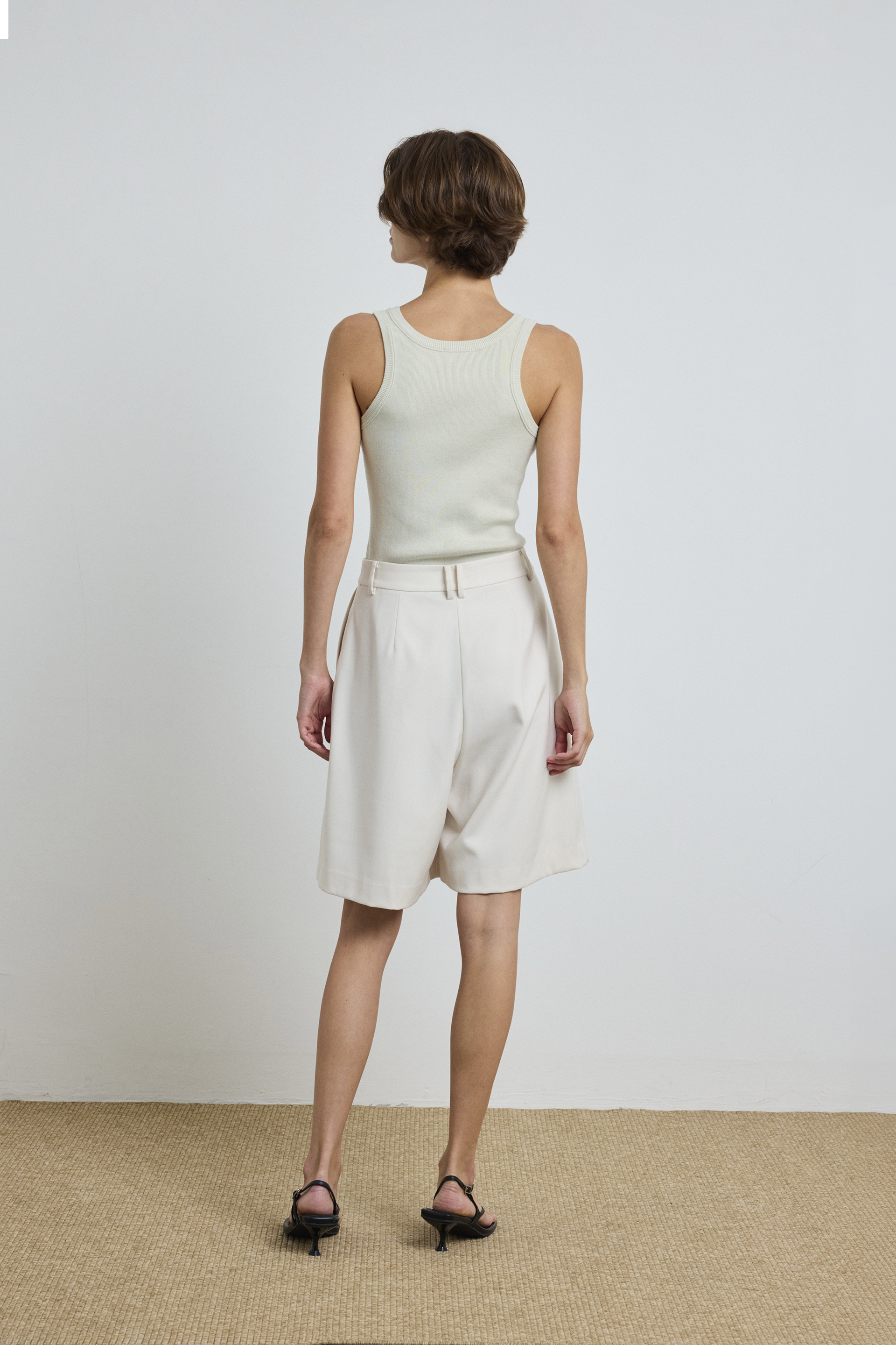 Pleated Bermuda Shorts