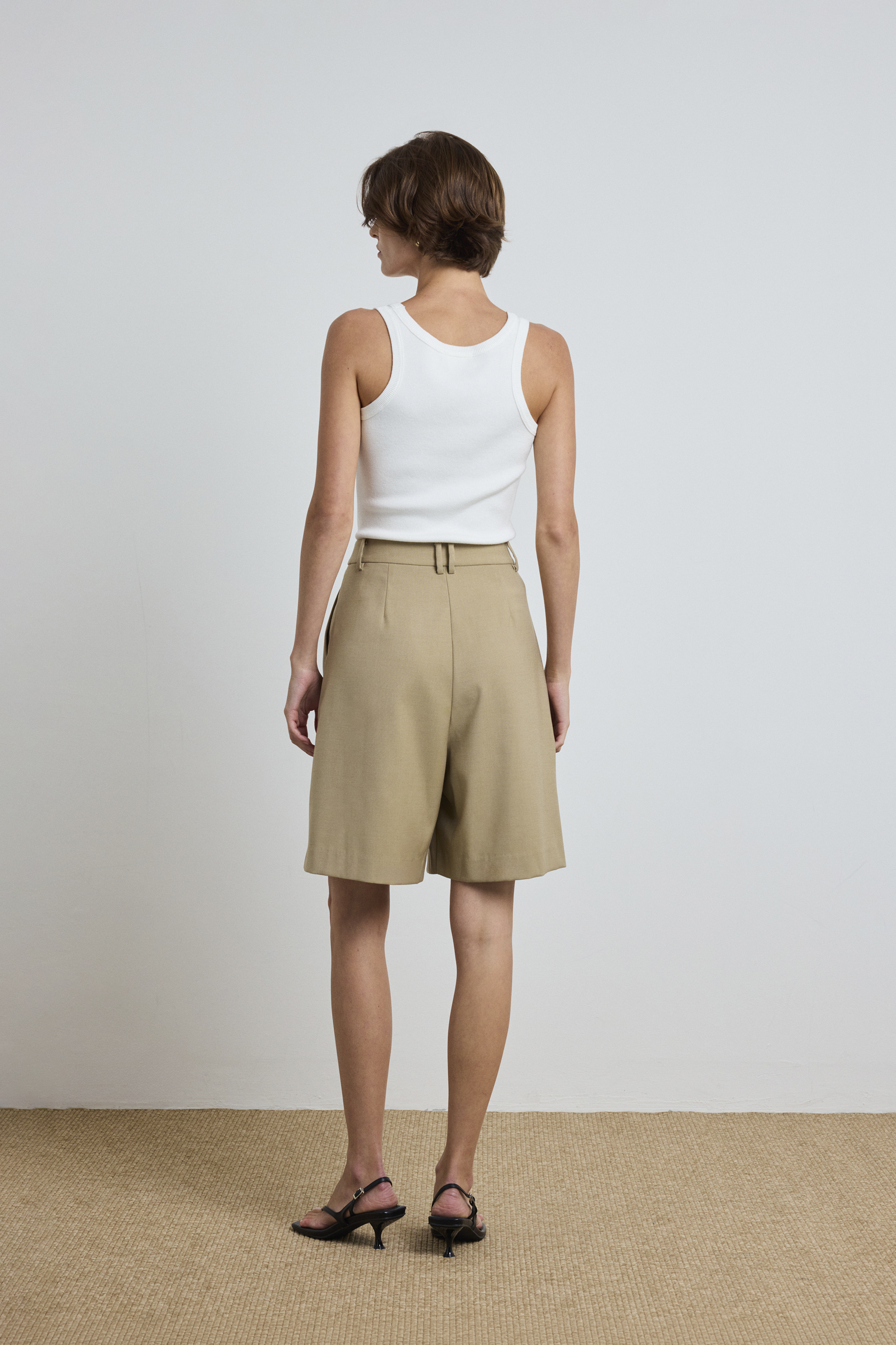 Pleated Bermuda Shorts