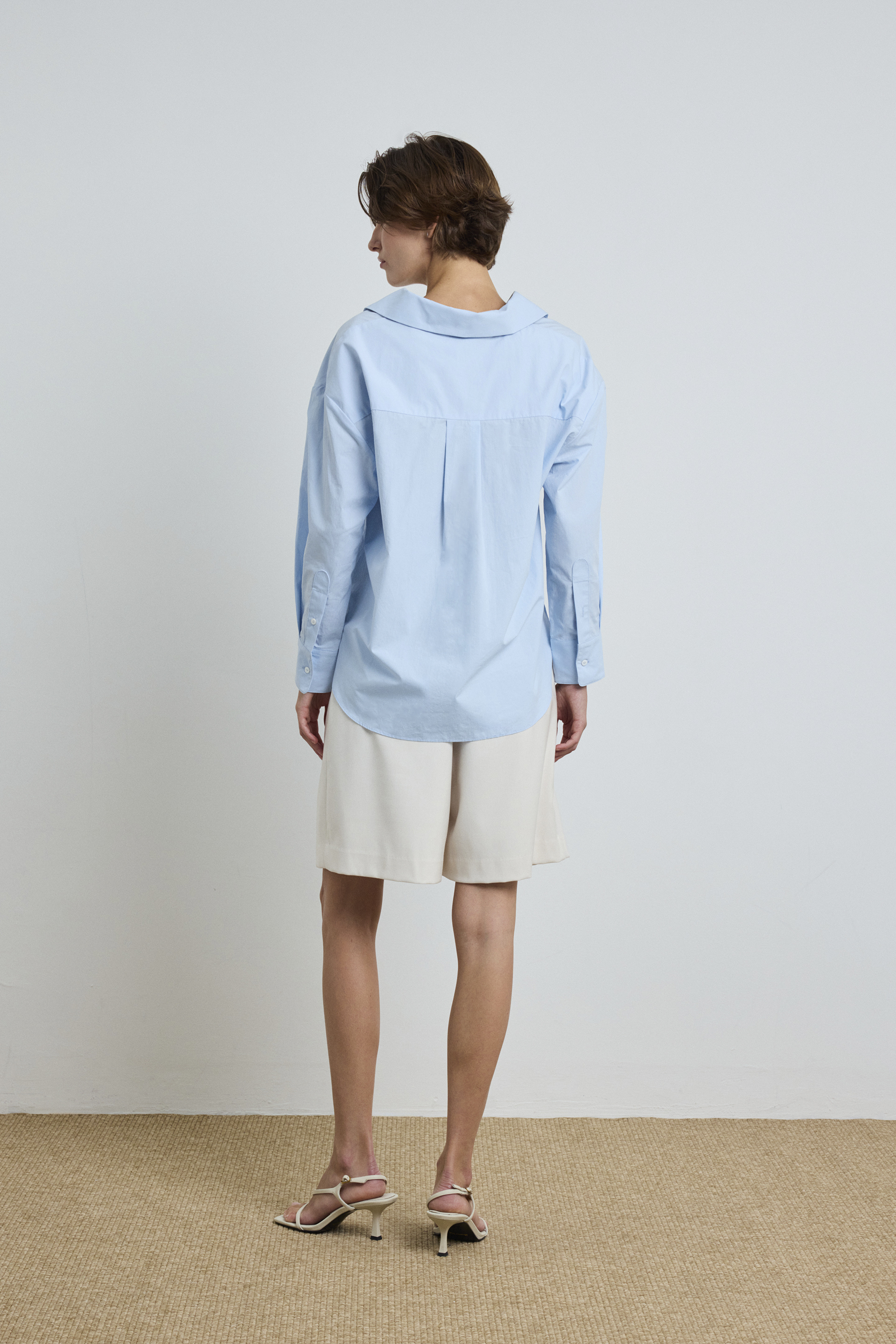 Open-Collar Cotton Shirt