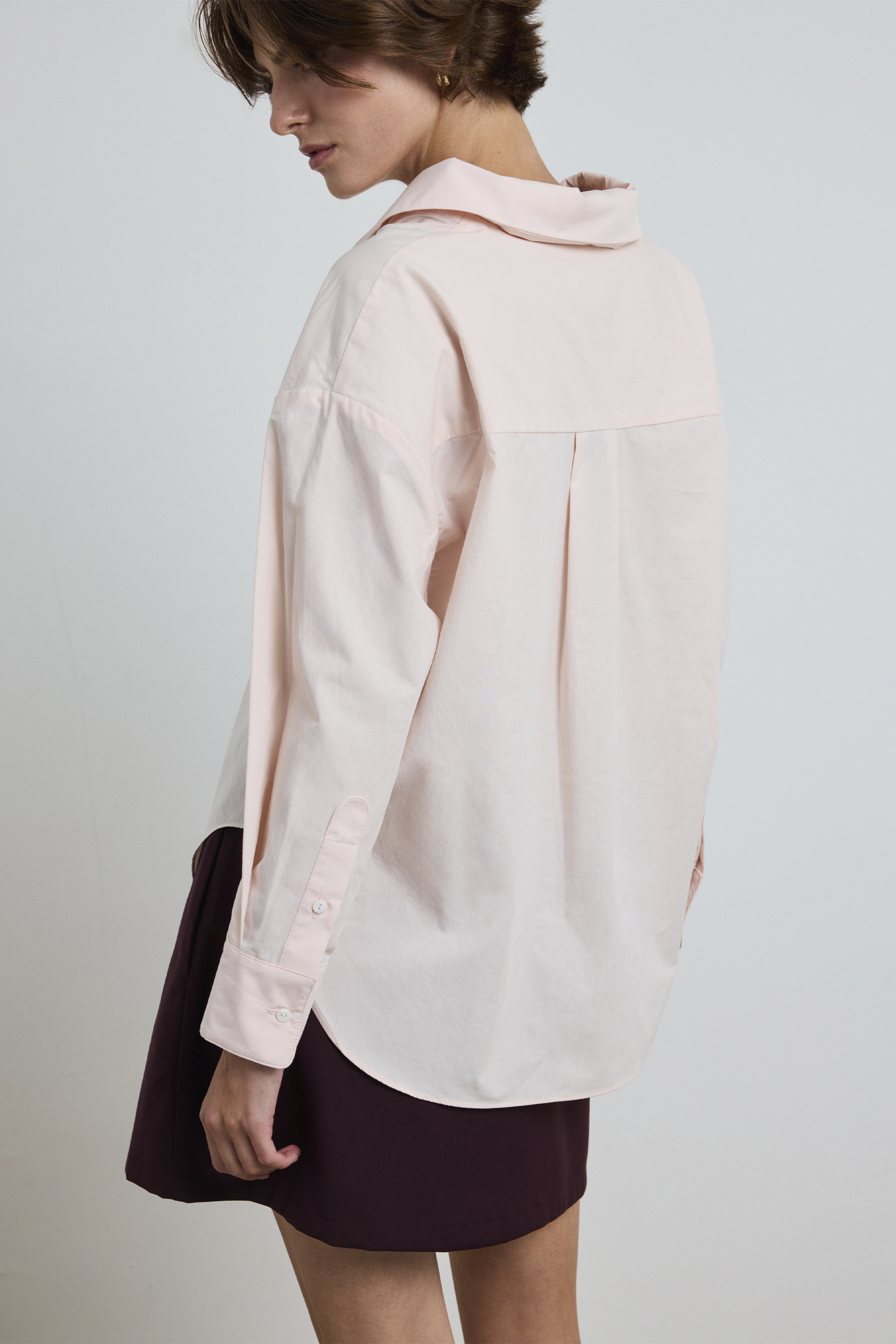 Open-Collar Cotton Shirt