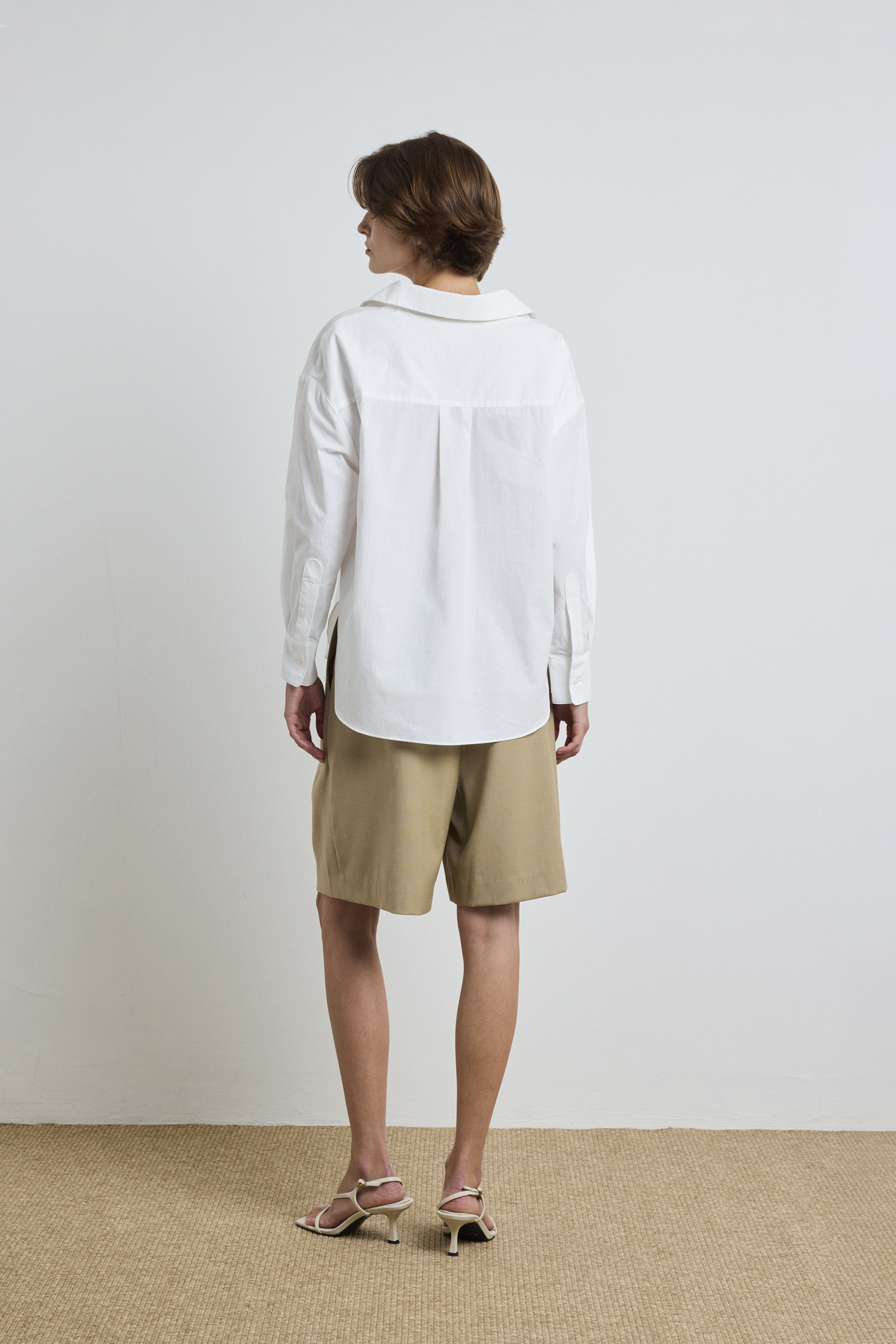 Open-Collar Cotton Shirt