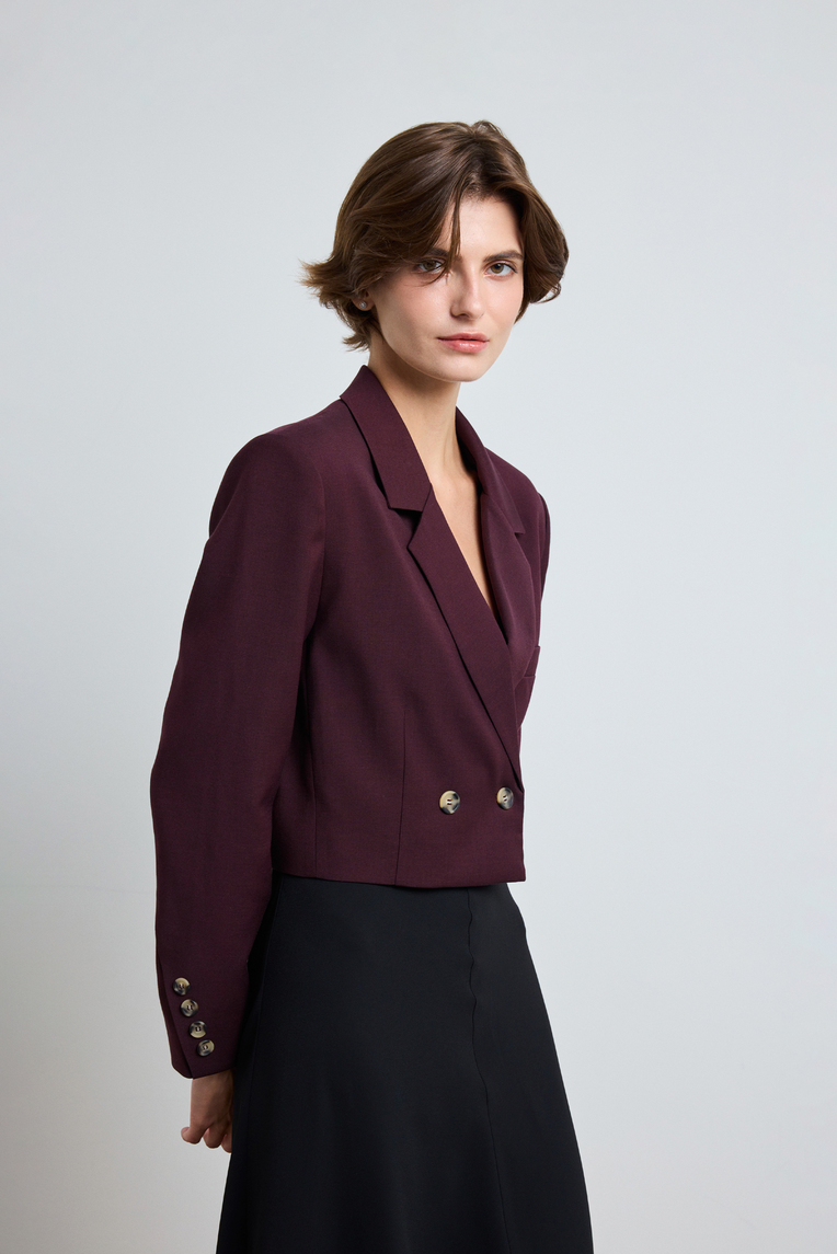 Cropped Double-Breasted Blazer