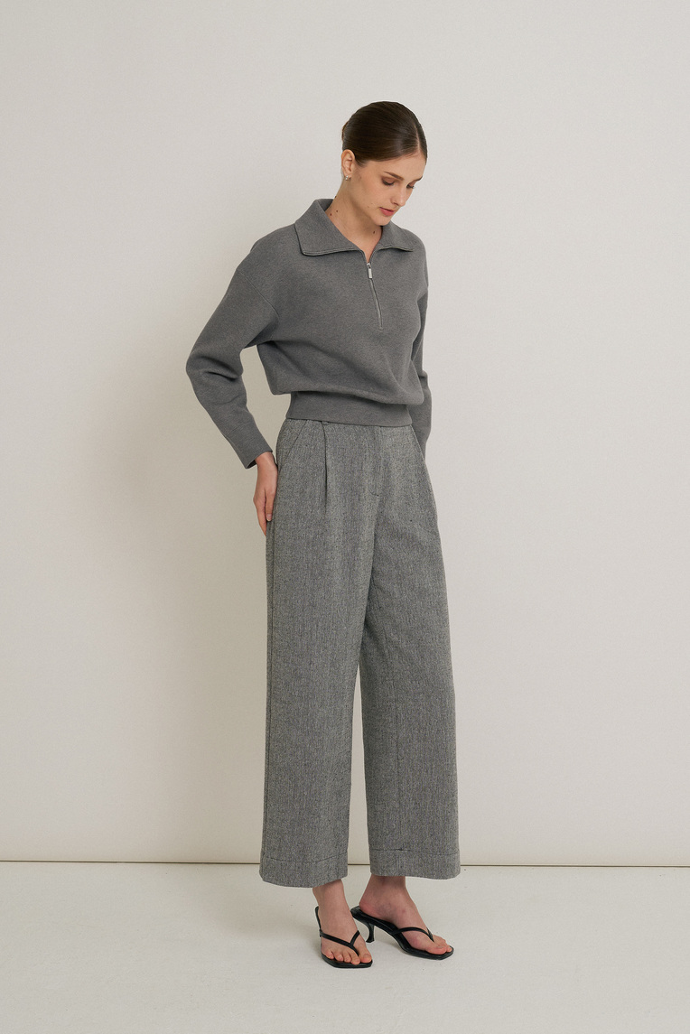 Tweed Full-Length Trousers