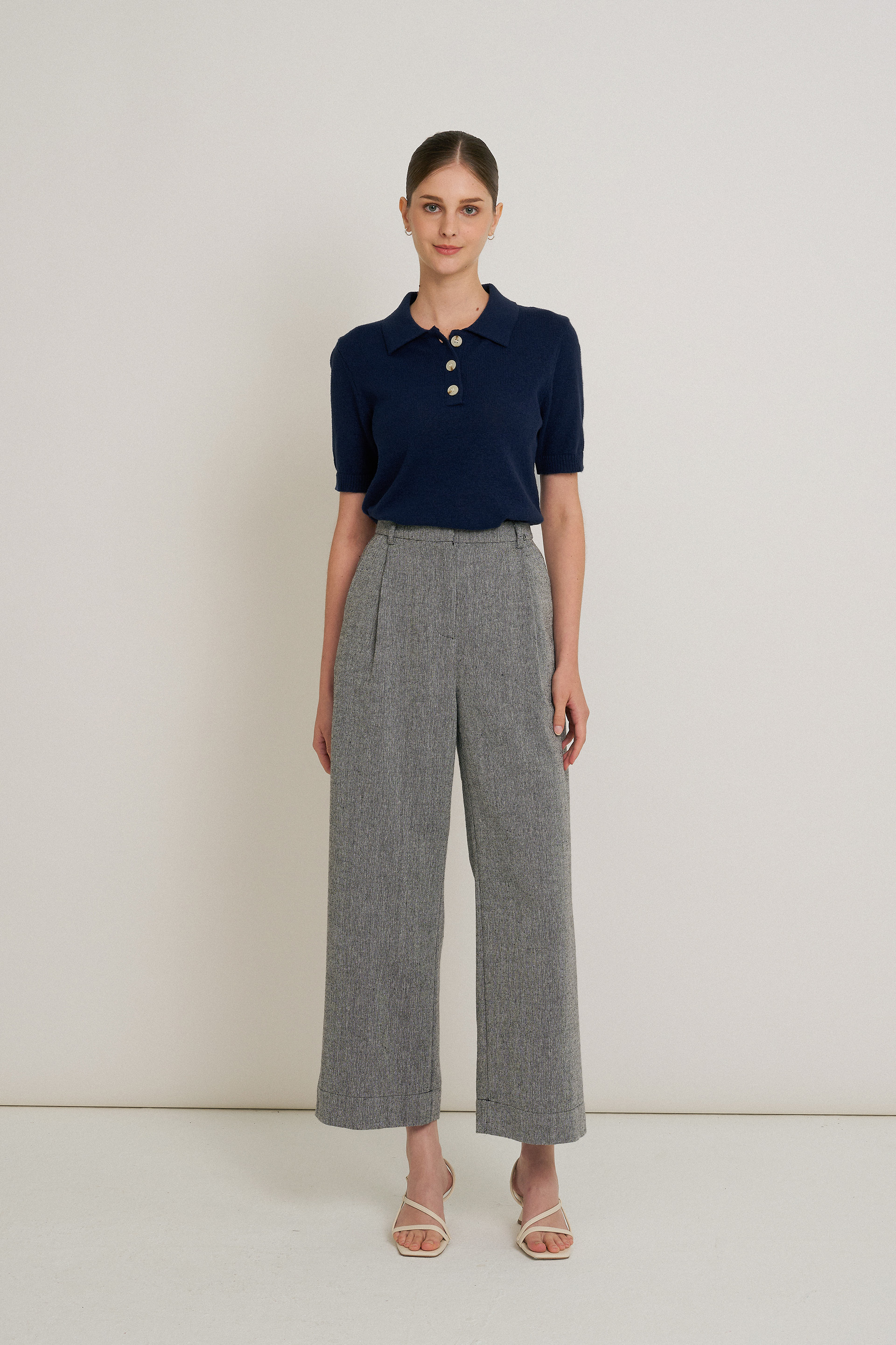 Tweed Full-Length Trousers