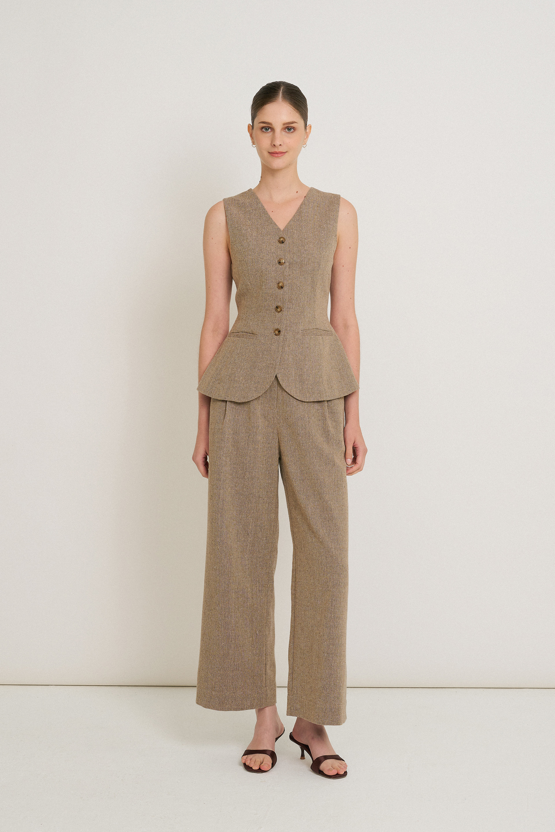 Tweed Full-Length Trousers