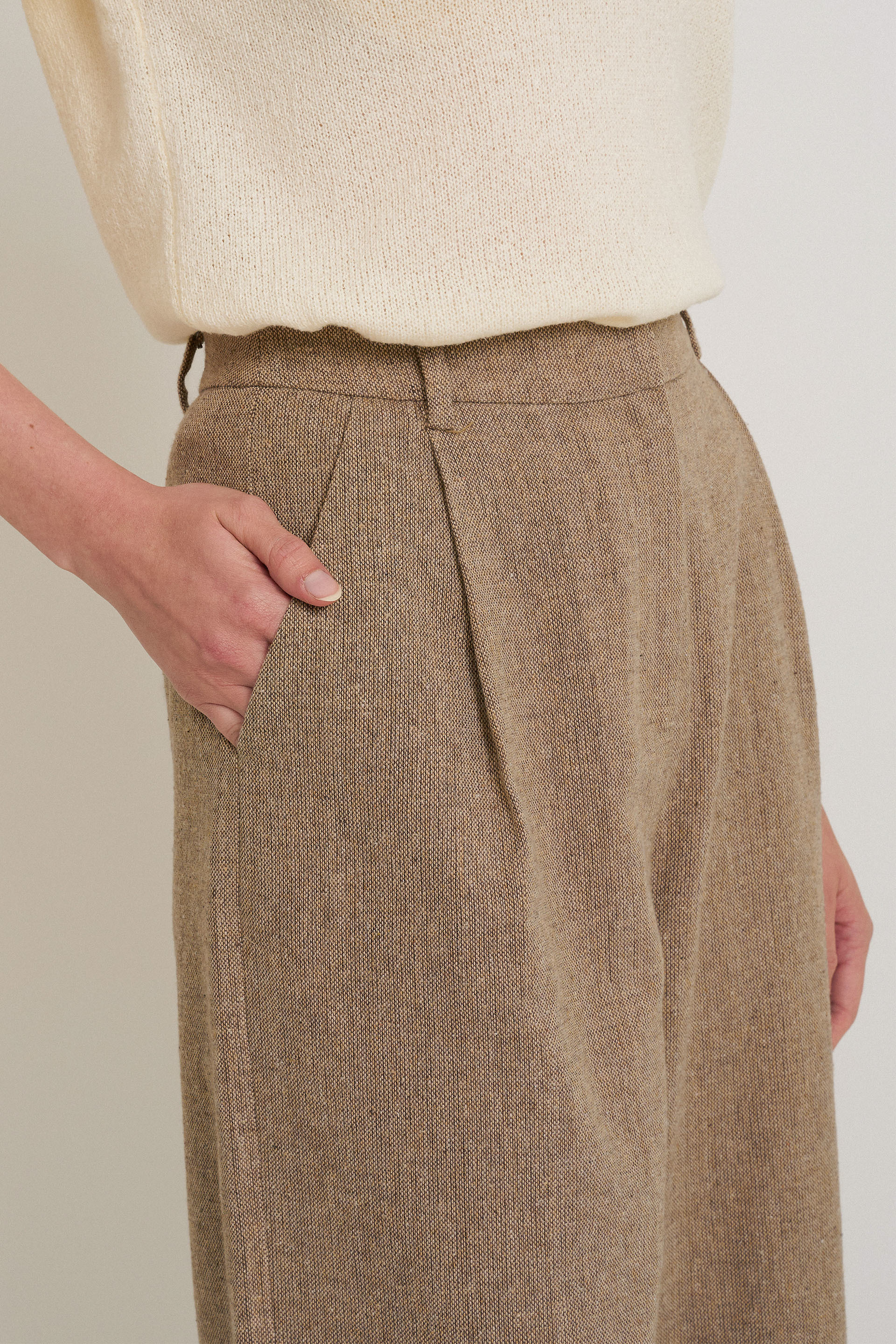 Tweed Full-Length Trousers