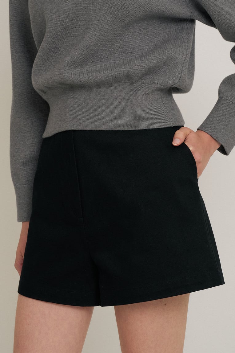 Cotton High-Waisted Shorts