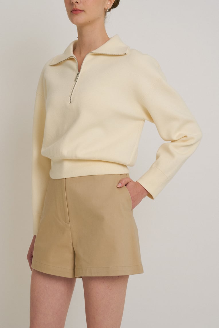 Cotton High-Waisted Shorts