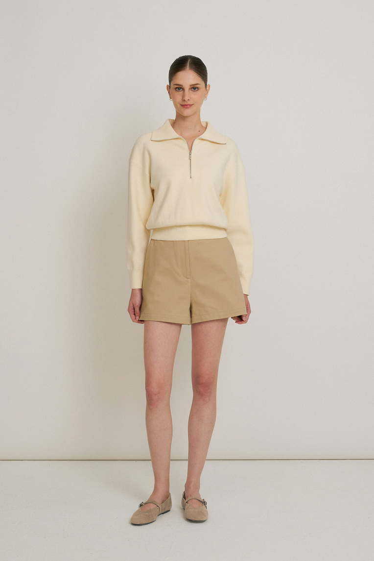 Cotton High-Waisted Shorts