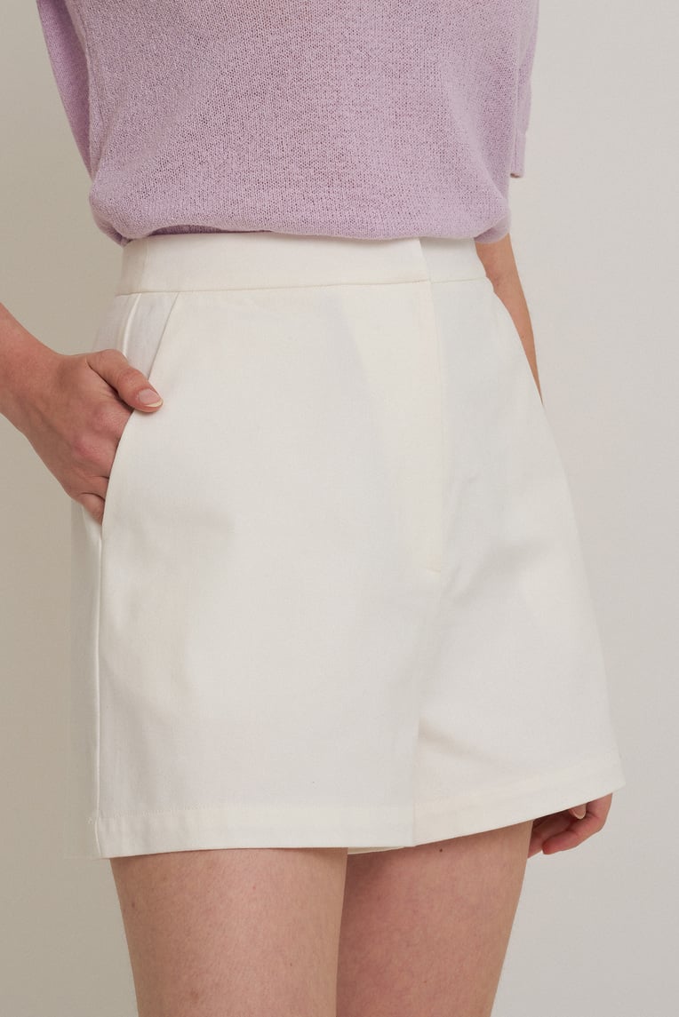 Cotton High-Waisted Shorts