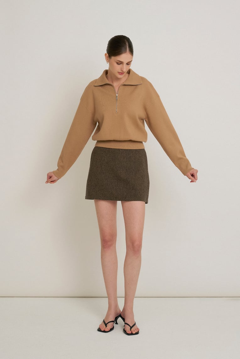 Half-Zip Knit Jumper