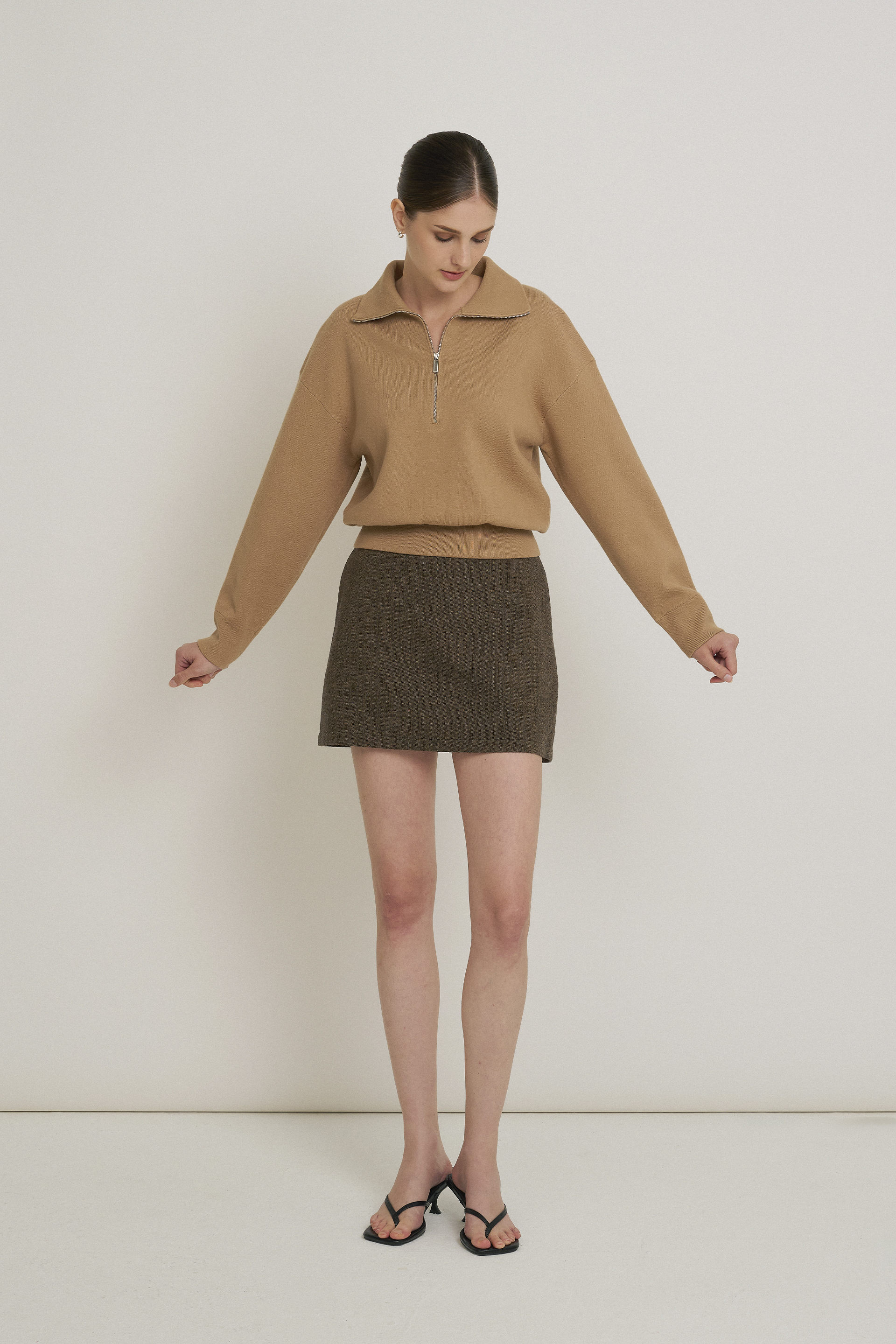 Half-Zip Knit Jumper
