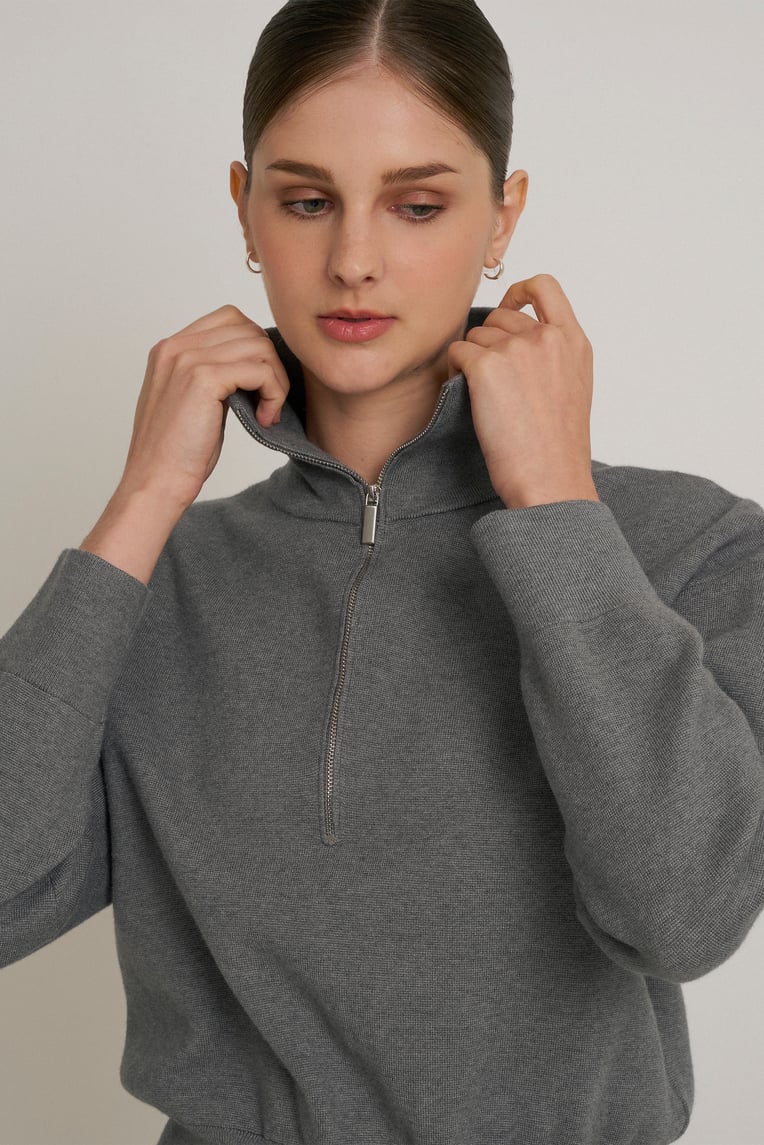 Half-Zip Knit Jumper