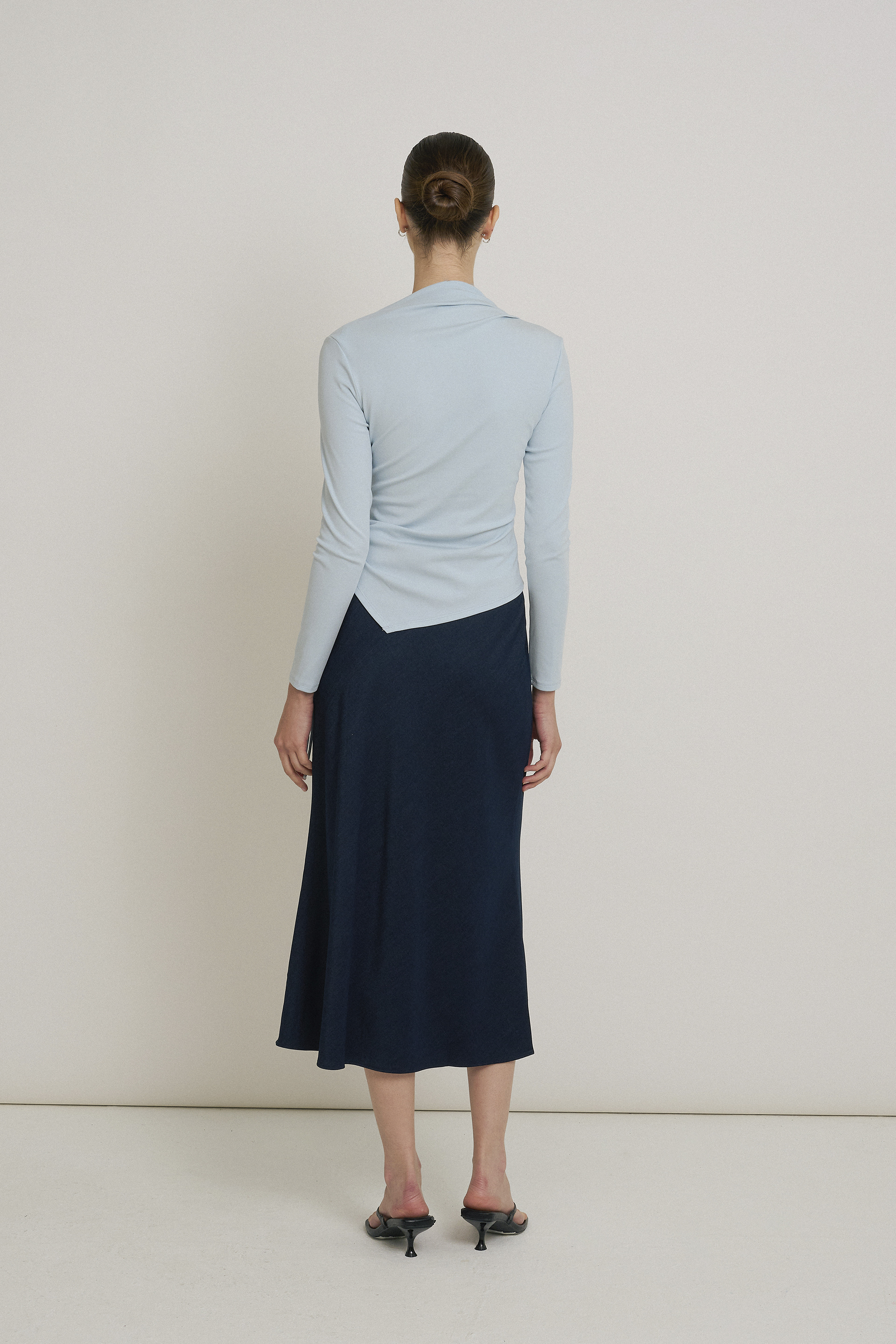 Ruched Asymmetrical Jersey Top