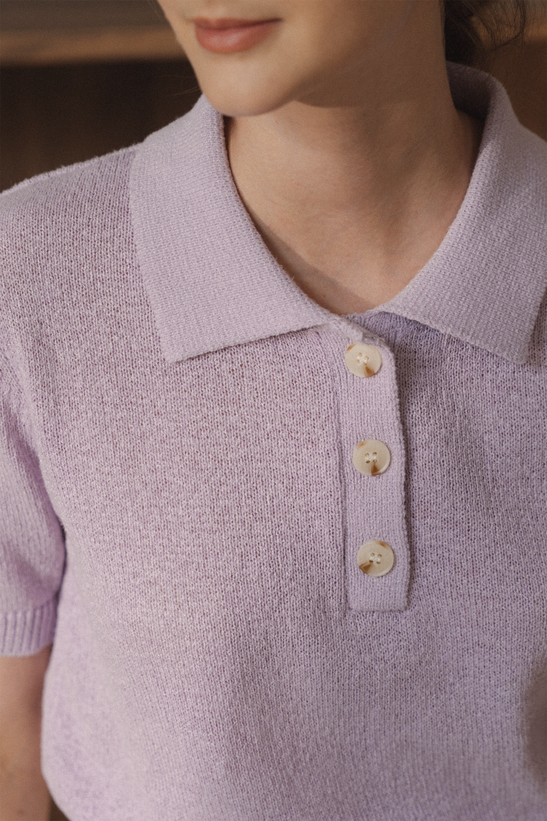 Boxy Knit Polo Top